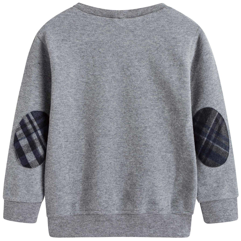 Baby Boys Grey Hooded Top & Bottom Two Piece Set