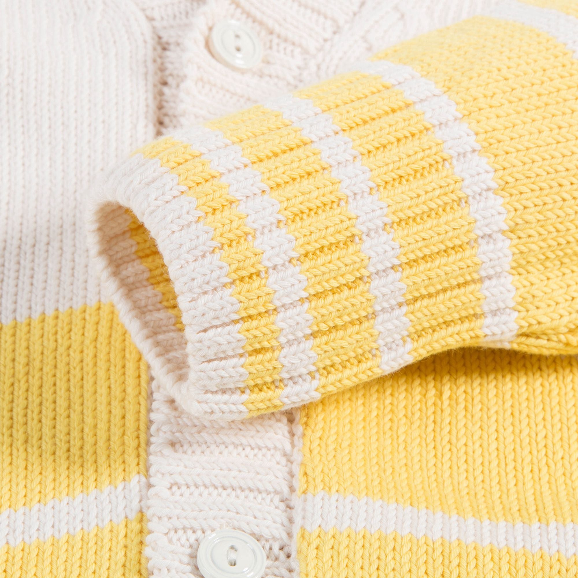 Girls  Yellow   University    Cotton    Cardigan