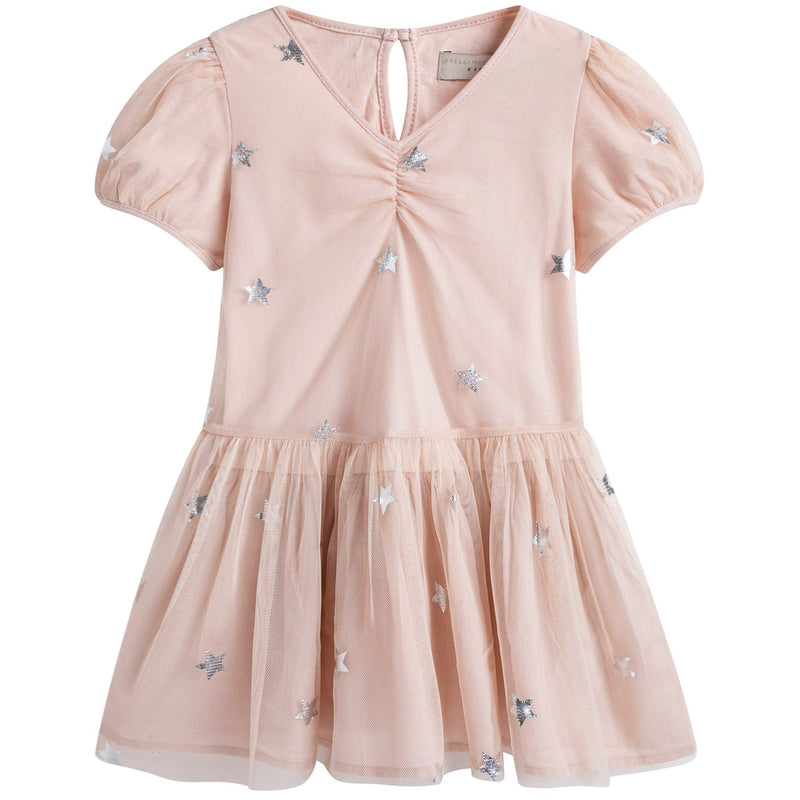 Baby Girls Dark Pink Peony Twinkle Printed 'Miss' Dress