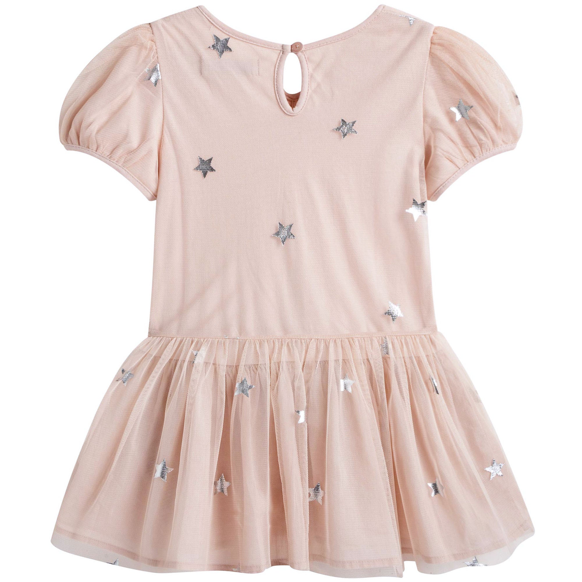 Baby Girls Dark Pink Peony Twinkle Printed 'Miss' Dress
