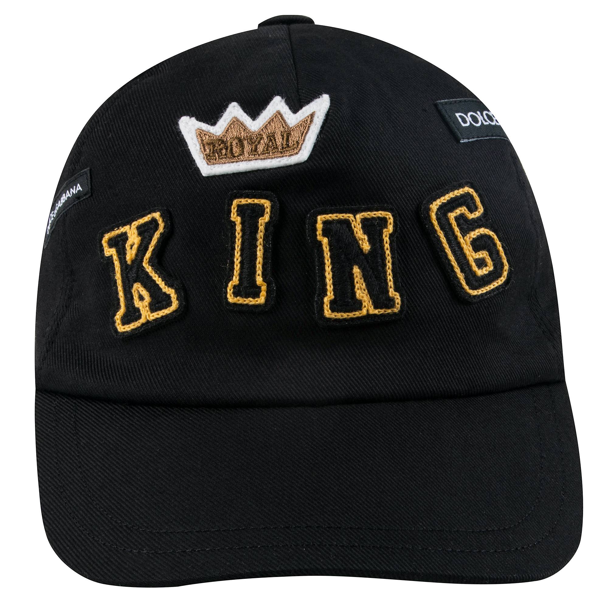 Boys Navy Blue "King" Hat