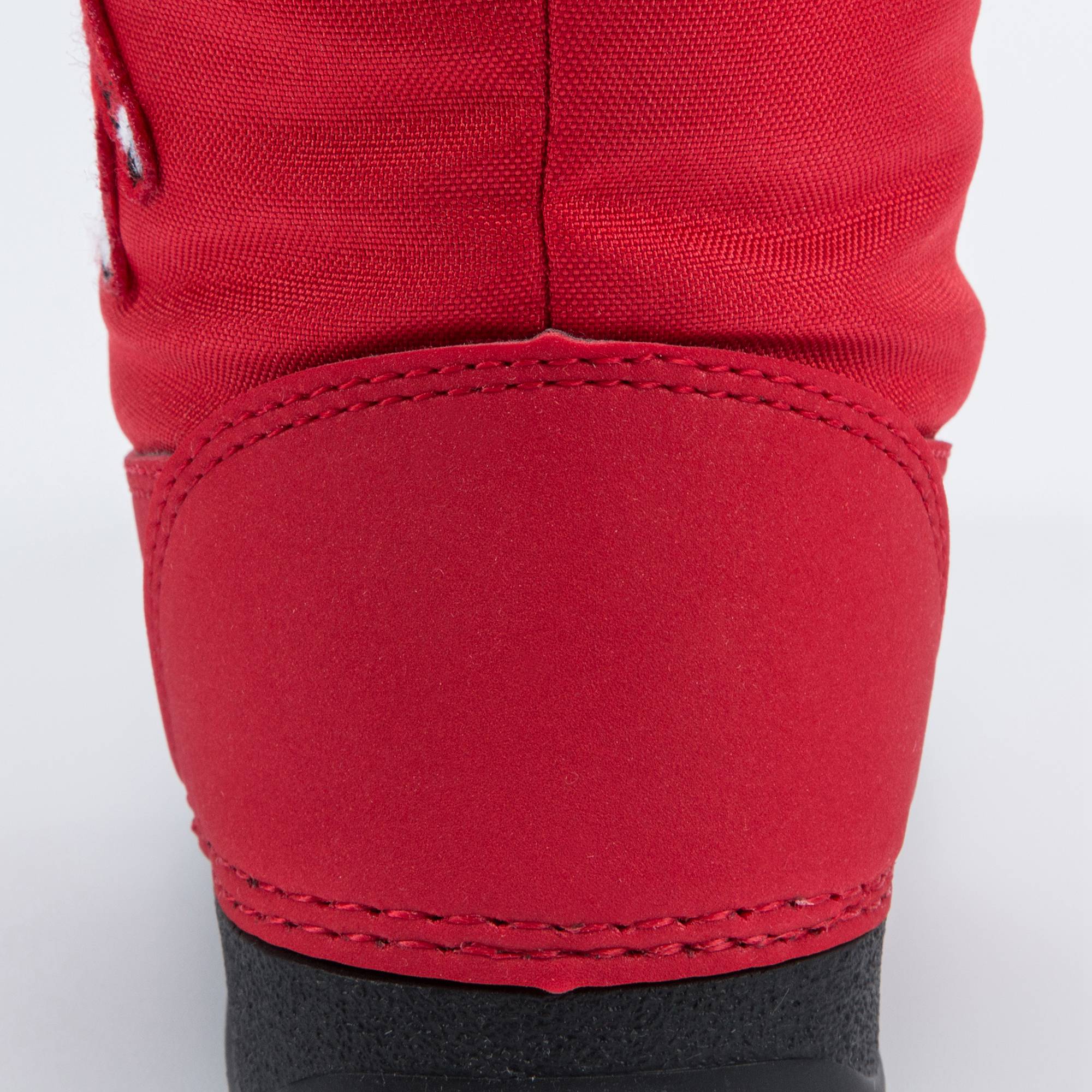 Girls Red Printed Snow Boots