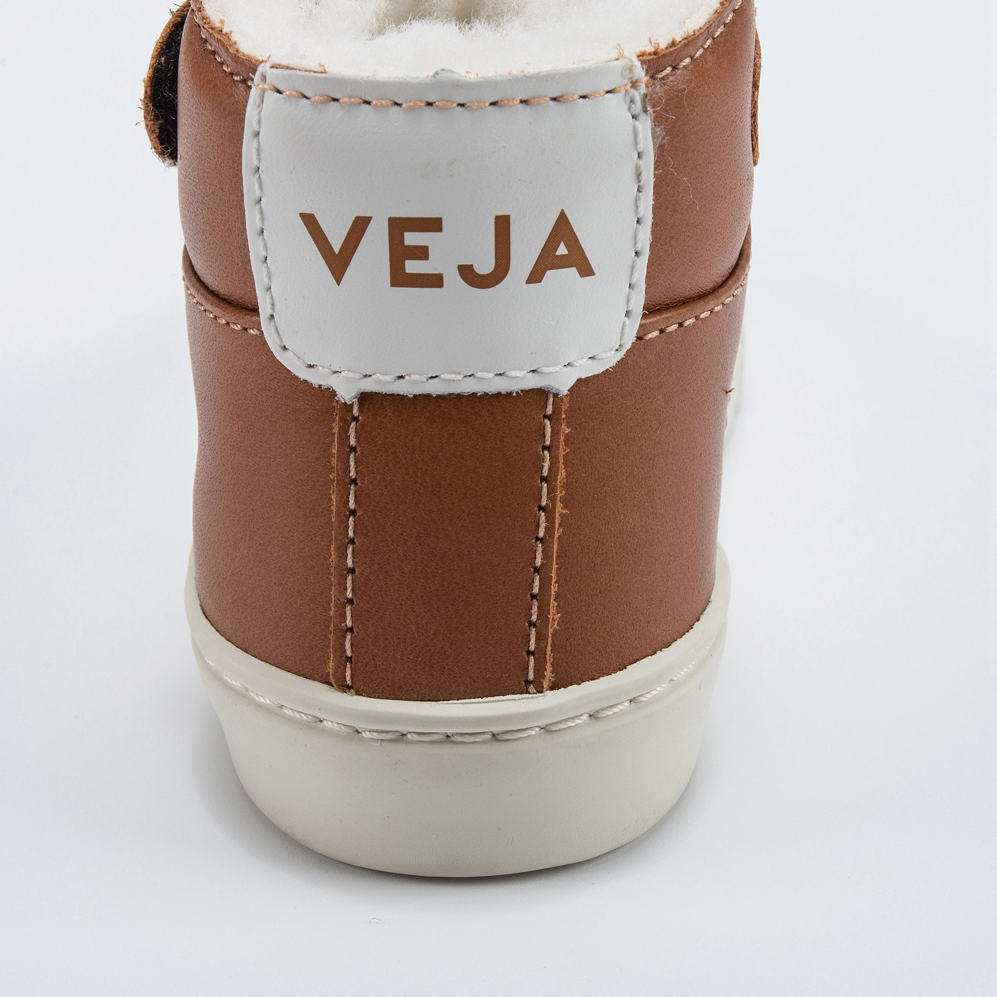 Baby Brown Leather Velcro High Top Shoes