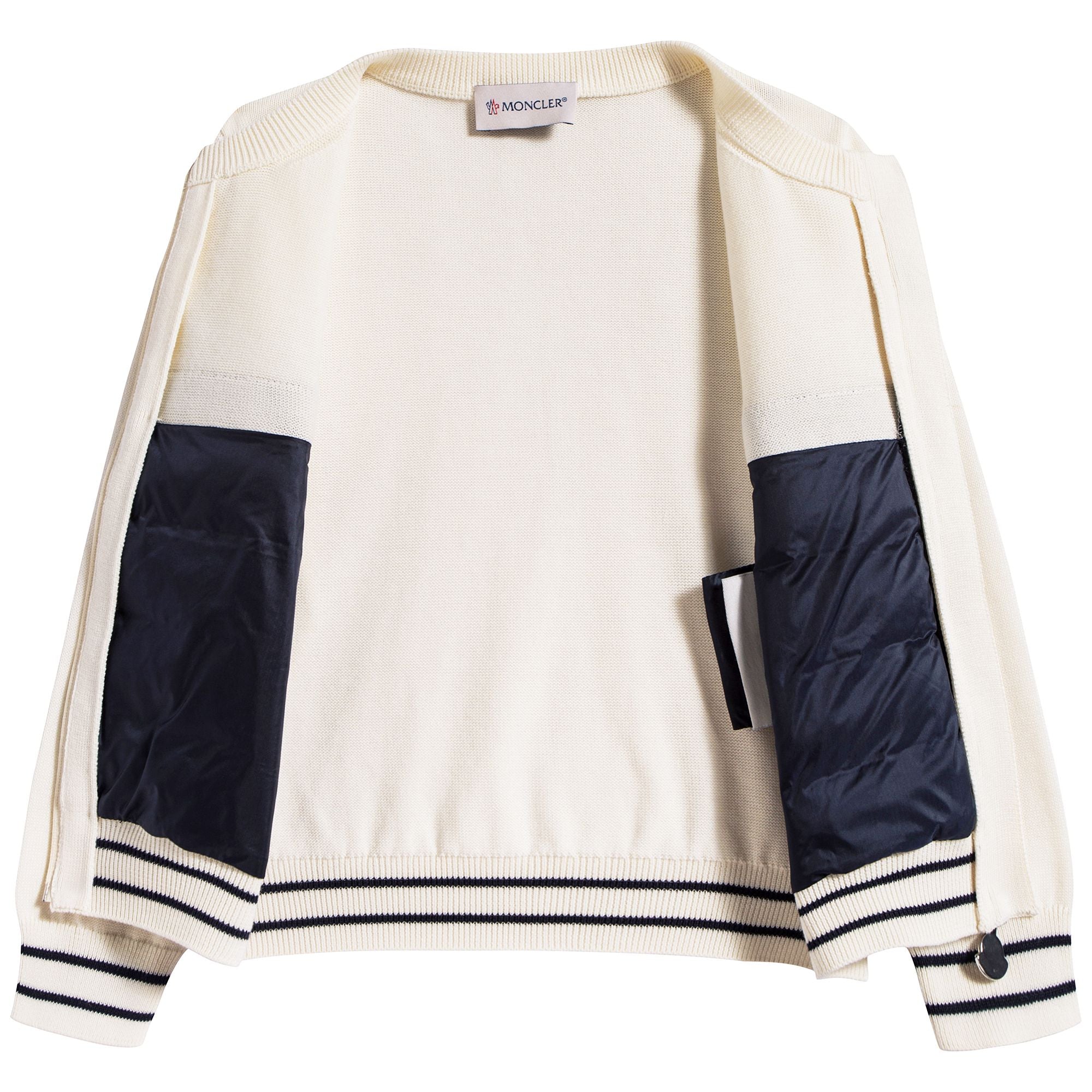 Baby Girls White & Black Cardigan