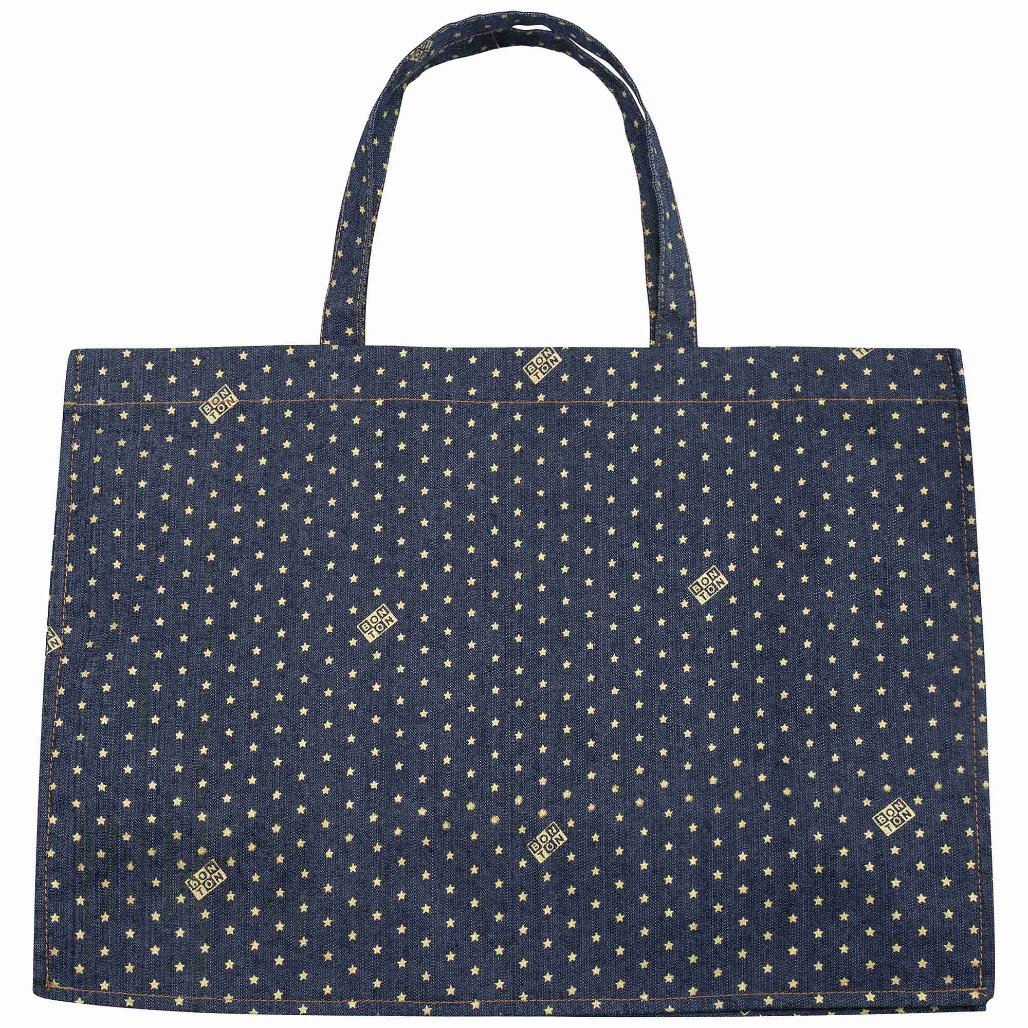 Girls Denim Blue Star Printed Bag