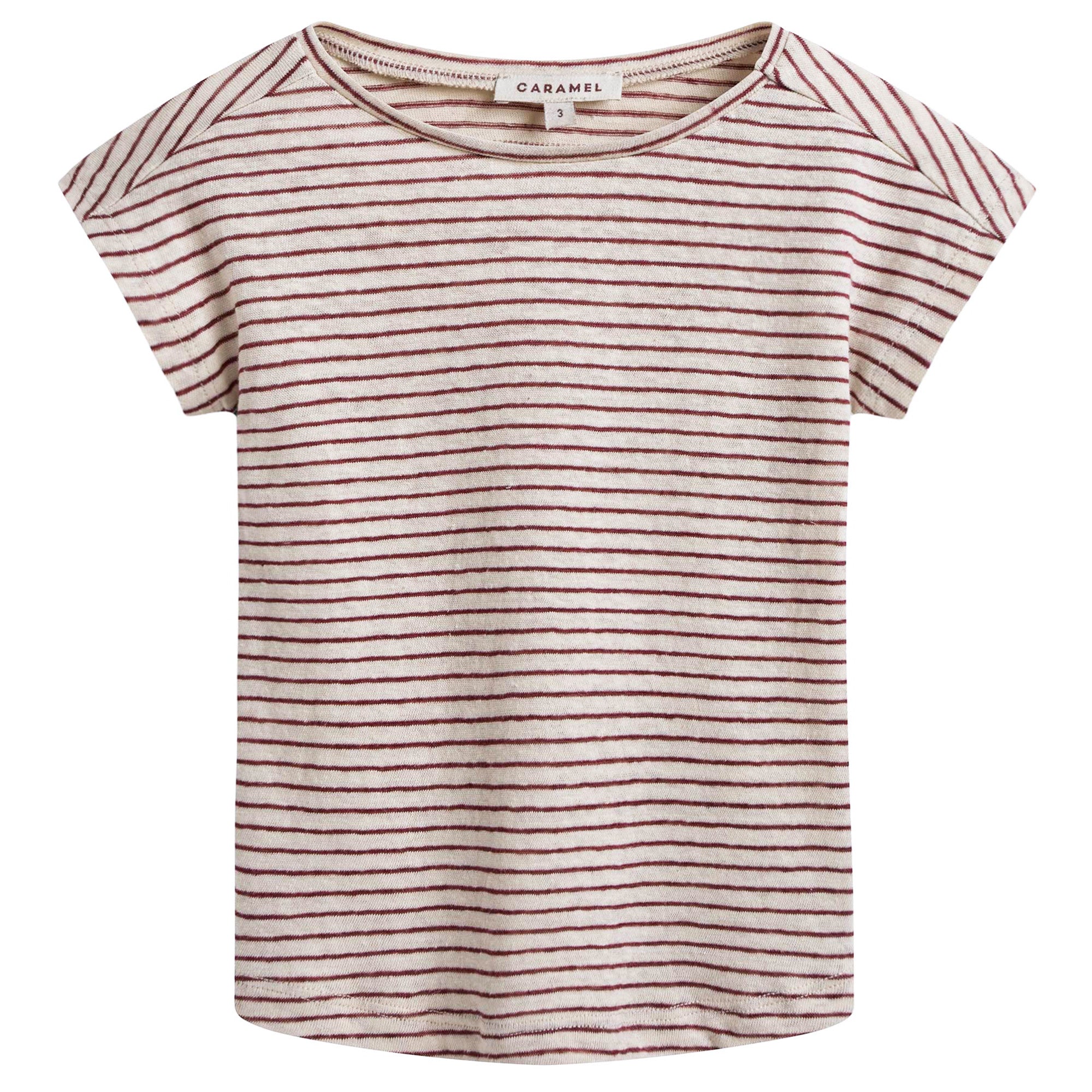 Girls Terracotta Striped T-shirt