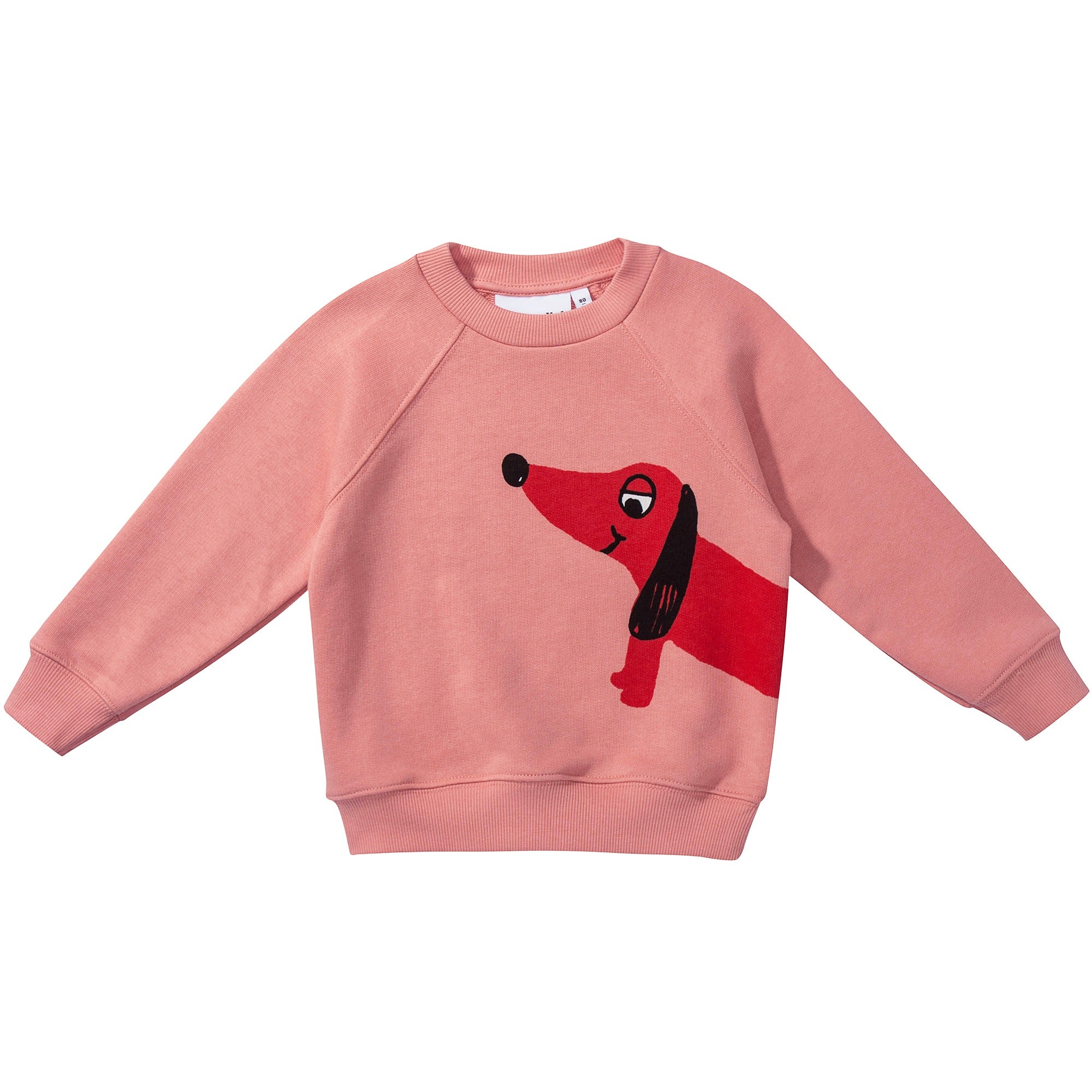 Girls Pink Organic Cotton "Dog鈥?Sweatshirt