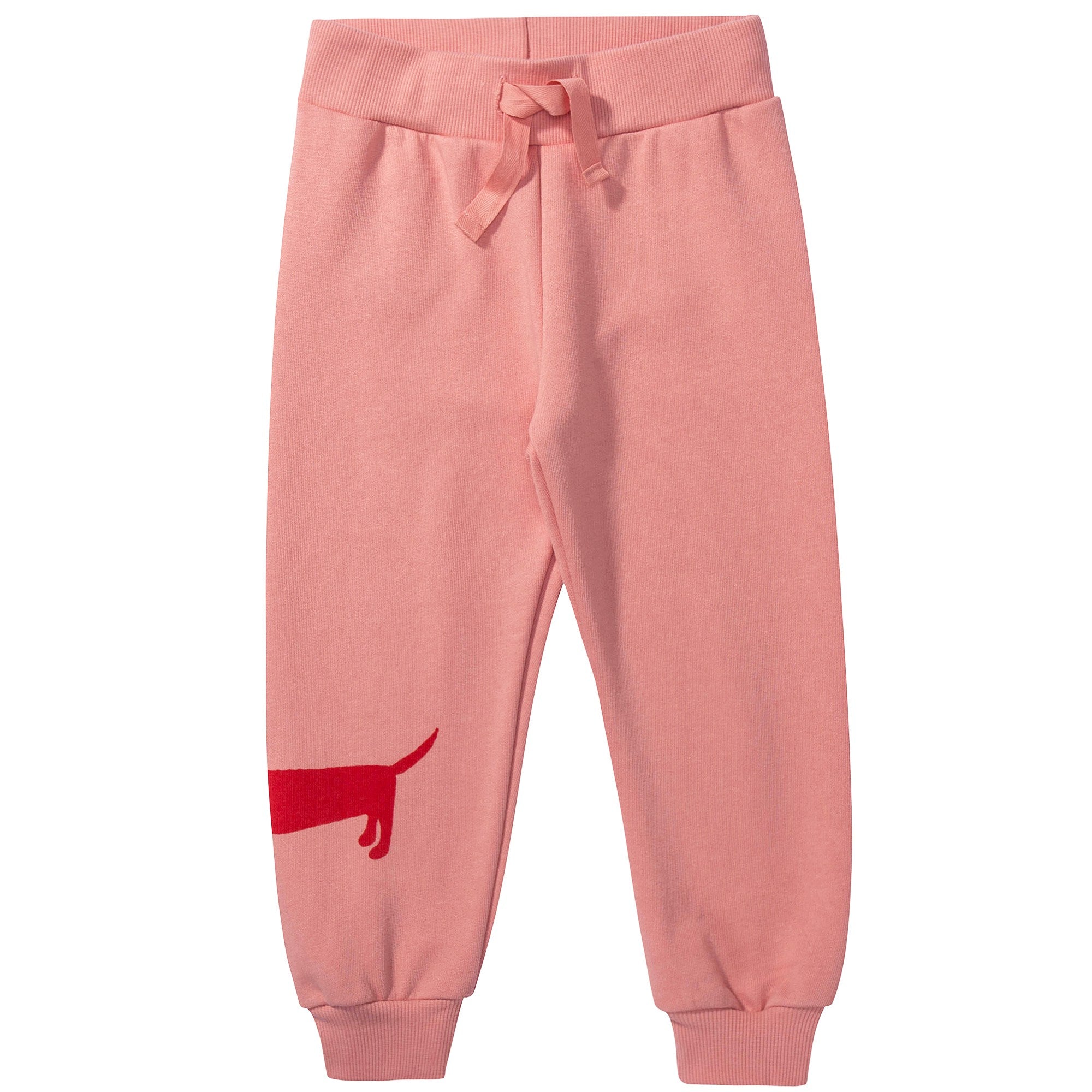 Girls Pink Organic Cotton 鈥淒og鈥?Trousers