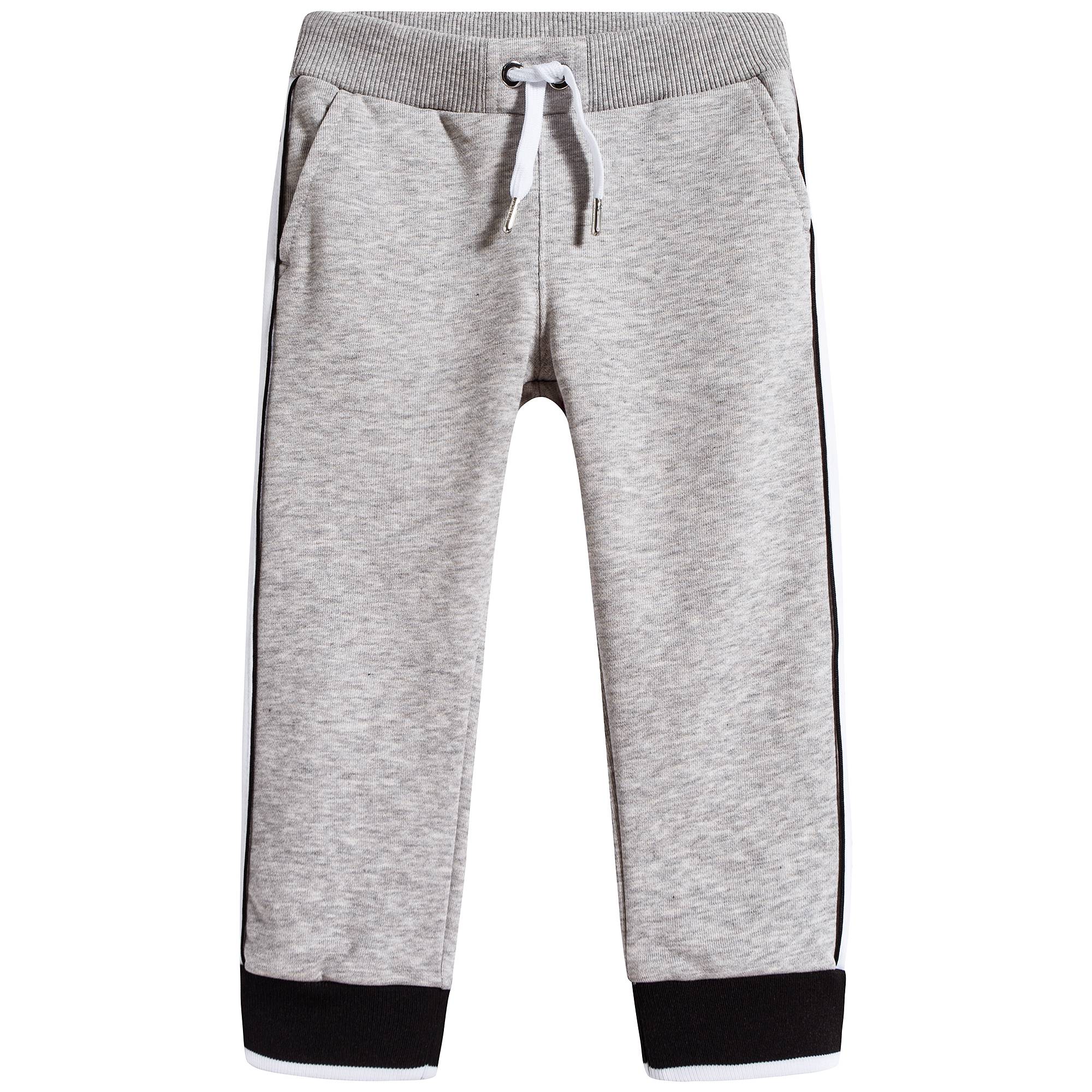 Baby Boys Grey Cotton Trousers