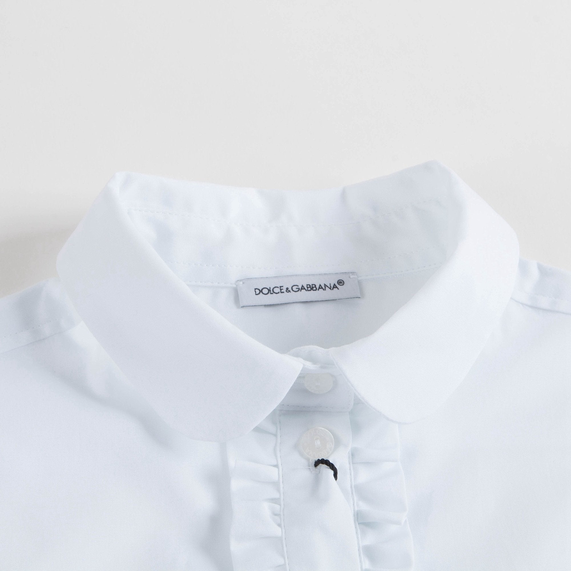 Girls White Cotton Shirt