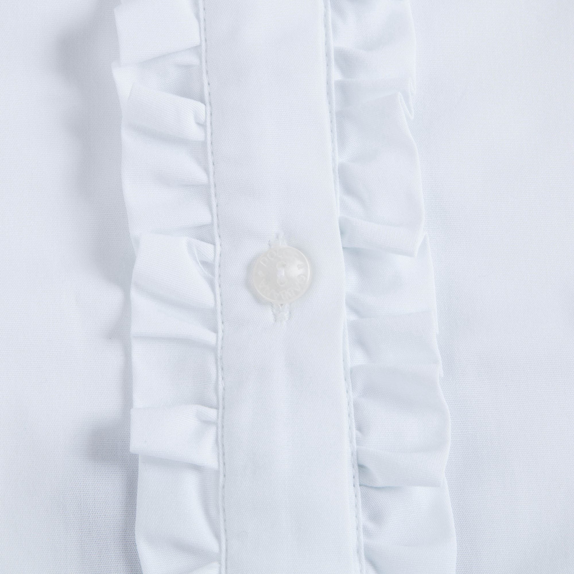 Girls White Cotton Shirt
