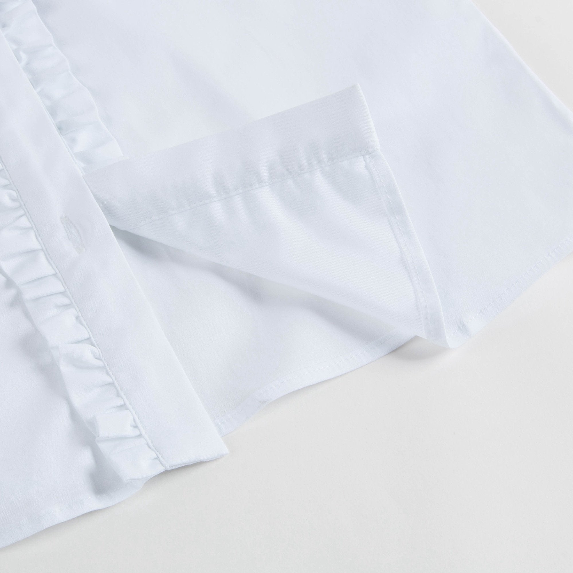 Girls White Cotton Shirt