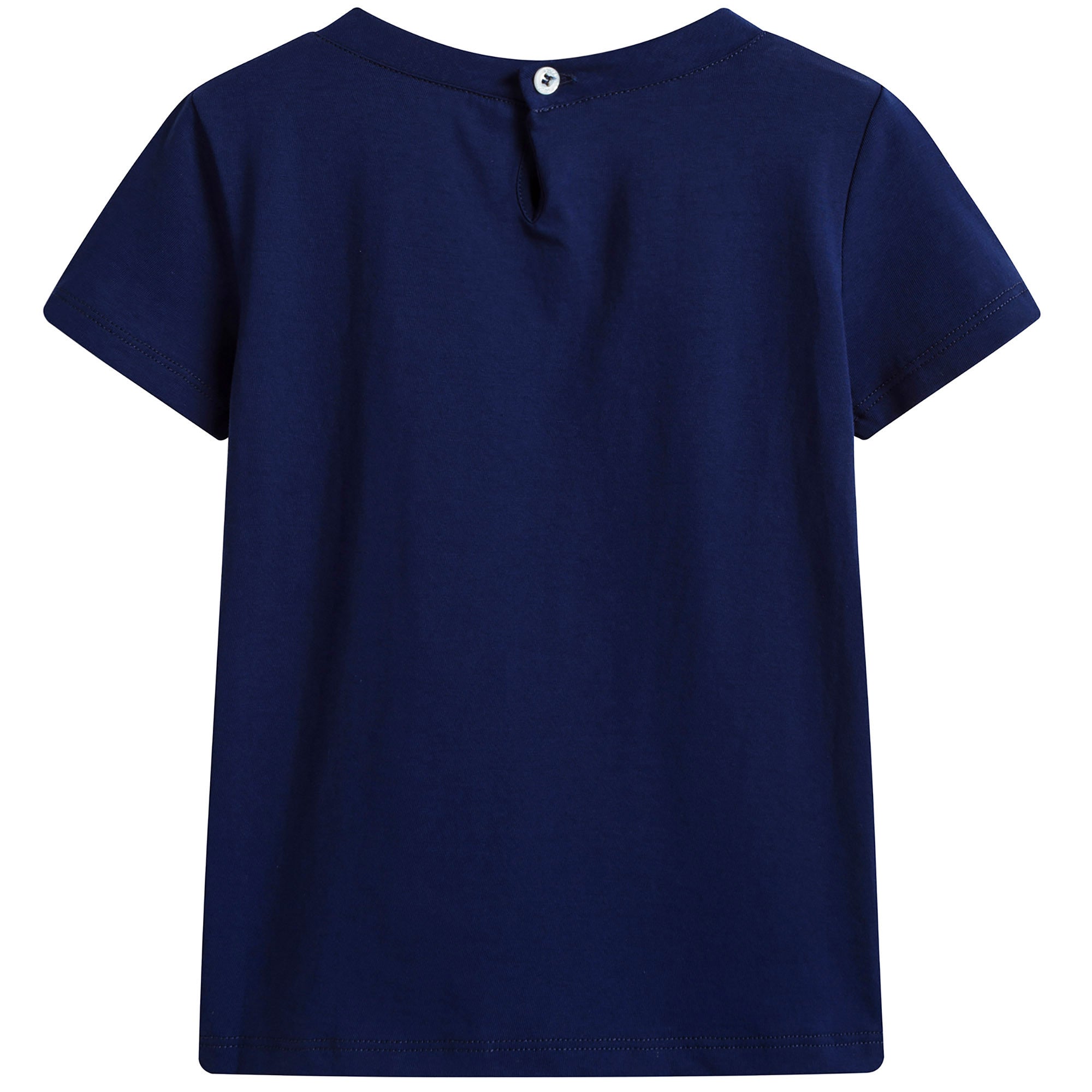 Girls Blue Cotton T-Shirt