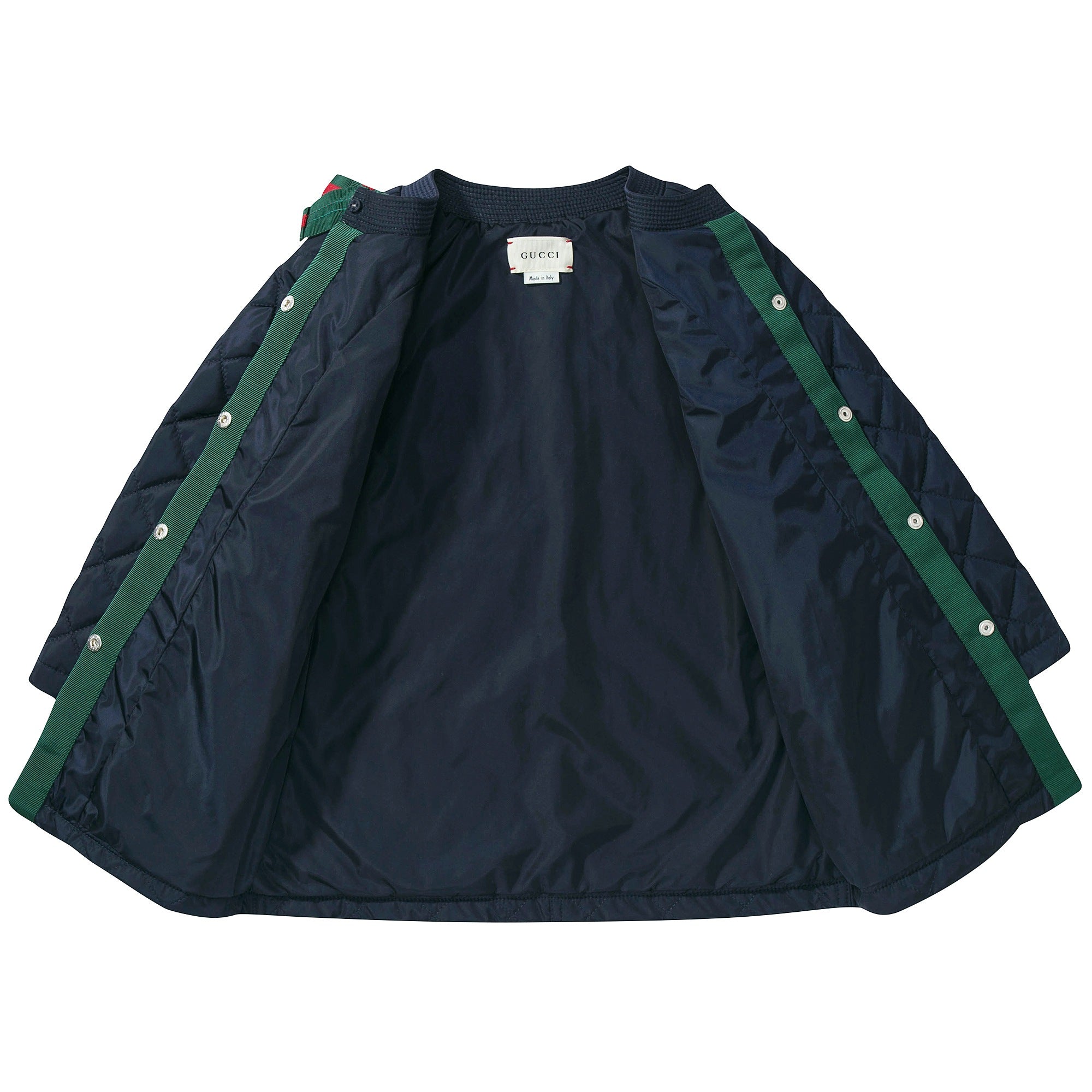 Baby Girls Navy Blue Quilted Coat