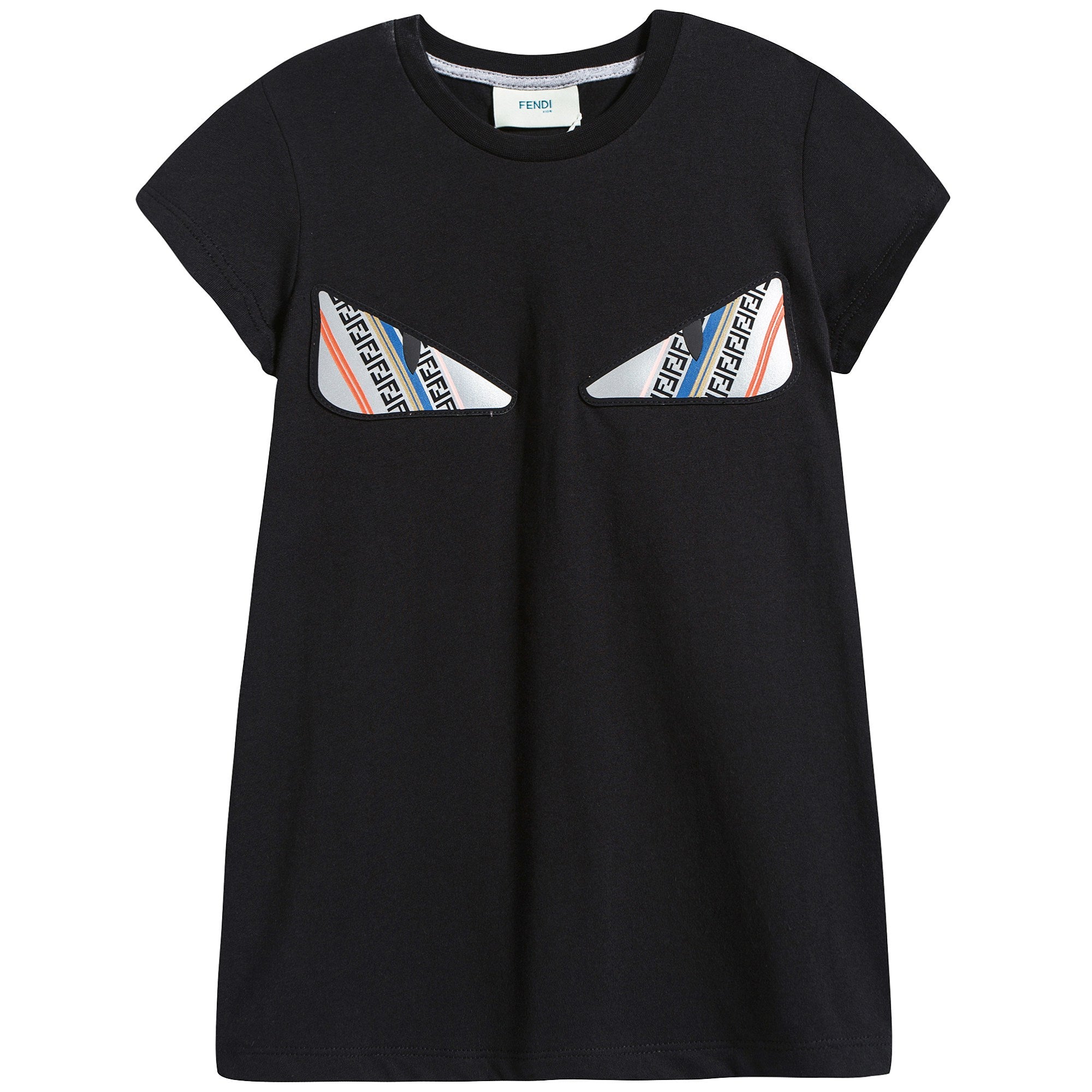 Girls Black Cotton T-shirt