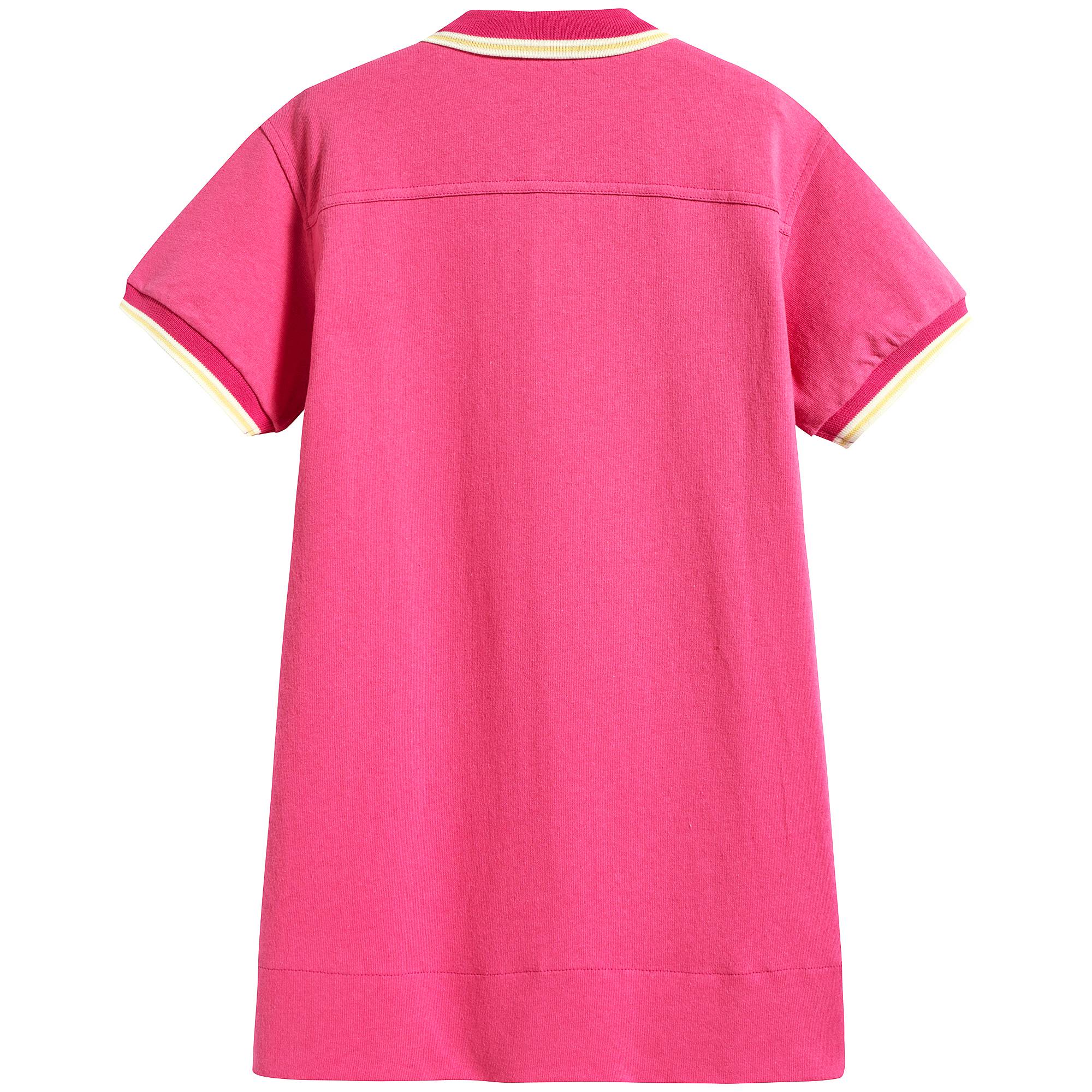 Girls Fuxia Cotton Dress