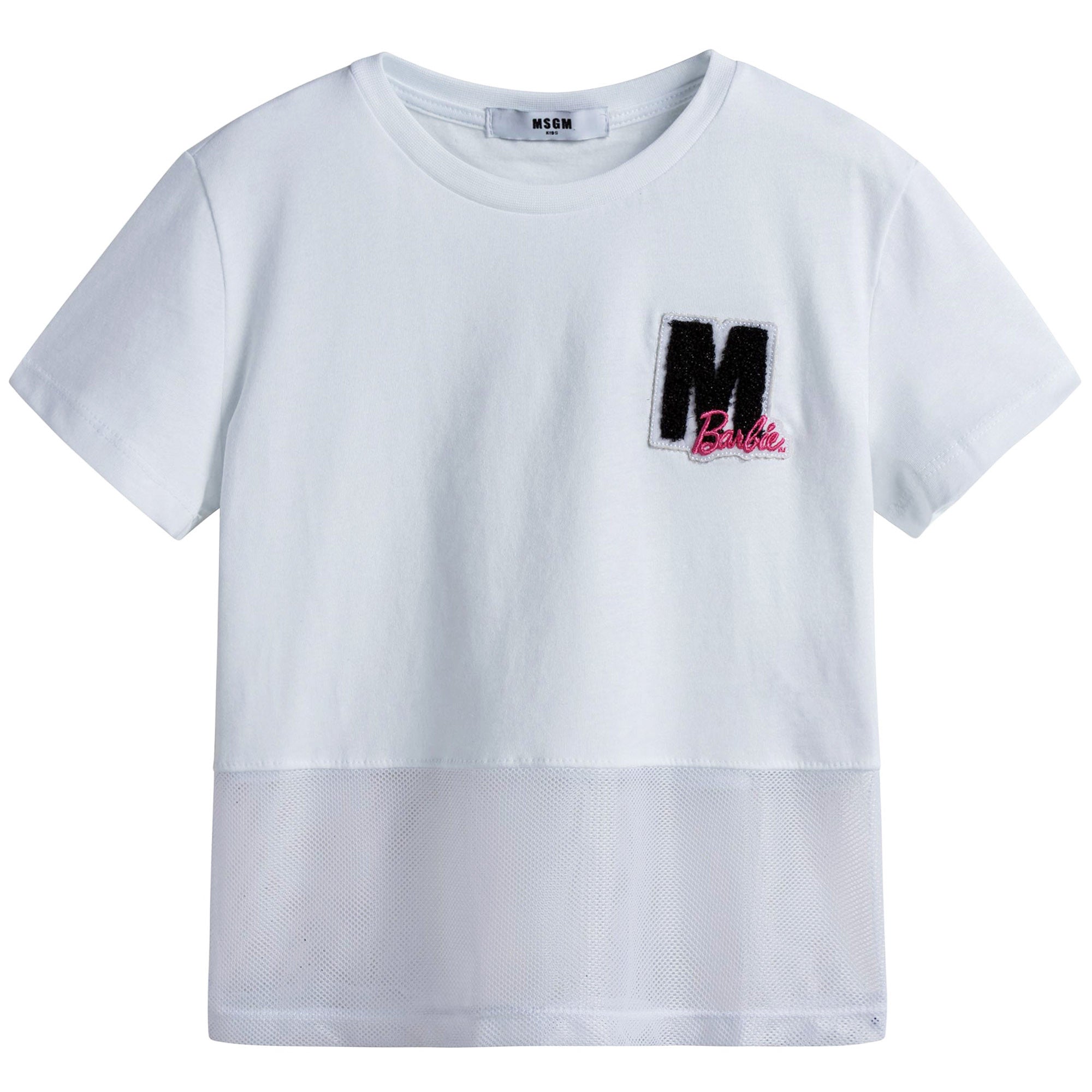 Girls White "M" T-shirt