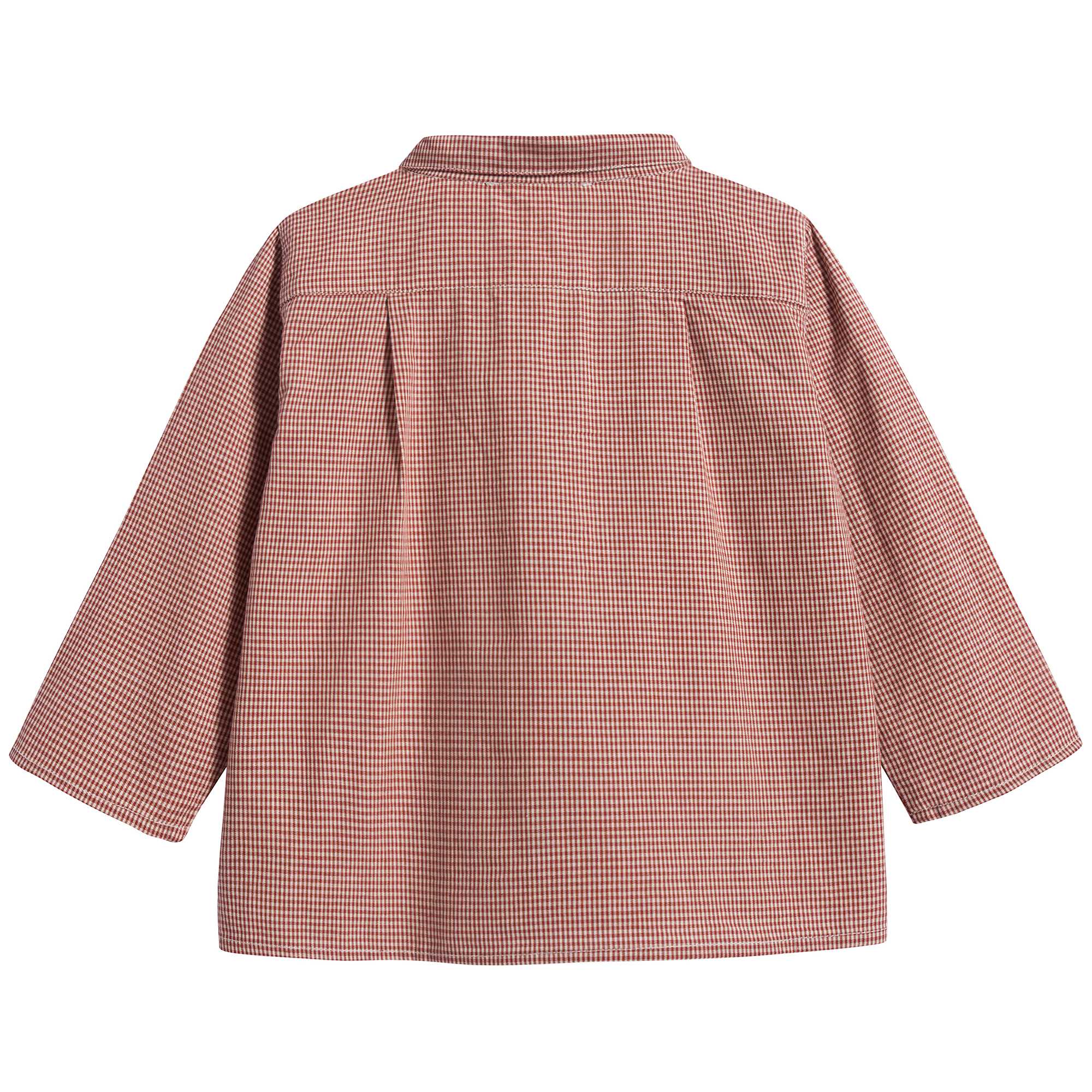 Baby Girls Red Micro Check Cotton Blouse