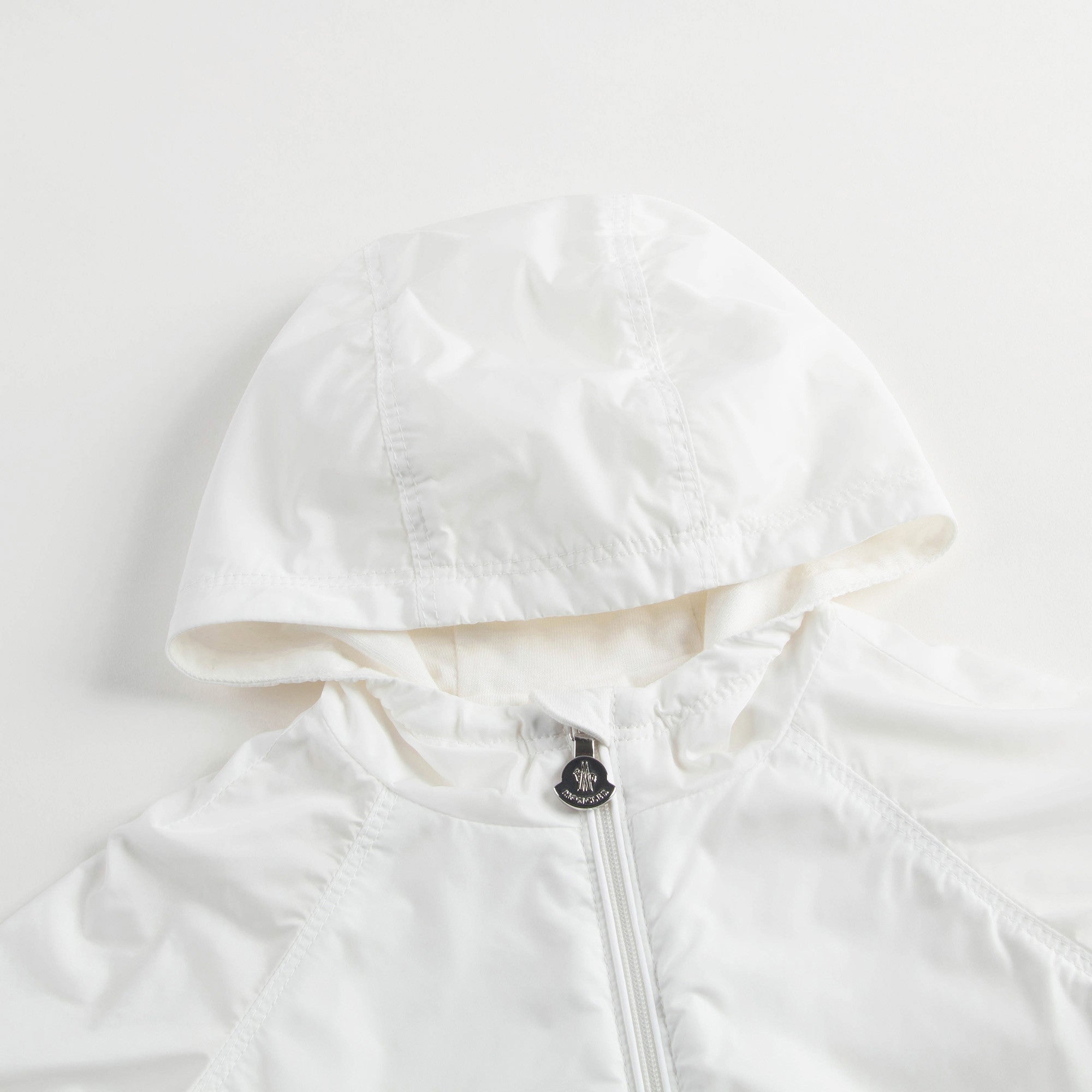 Baby Girls White Windbreaker Jacket