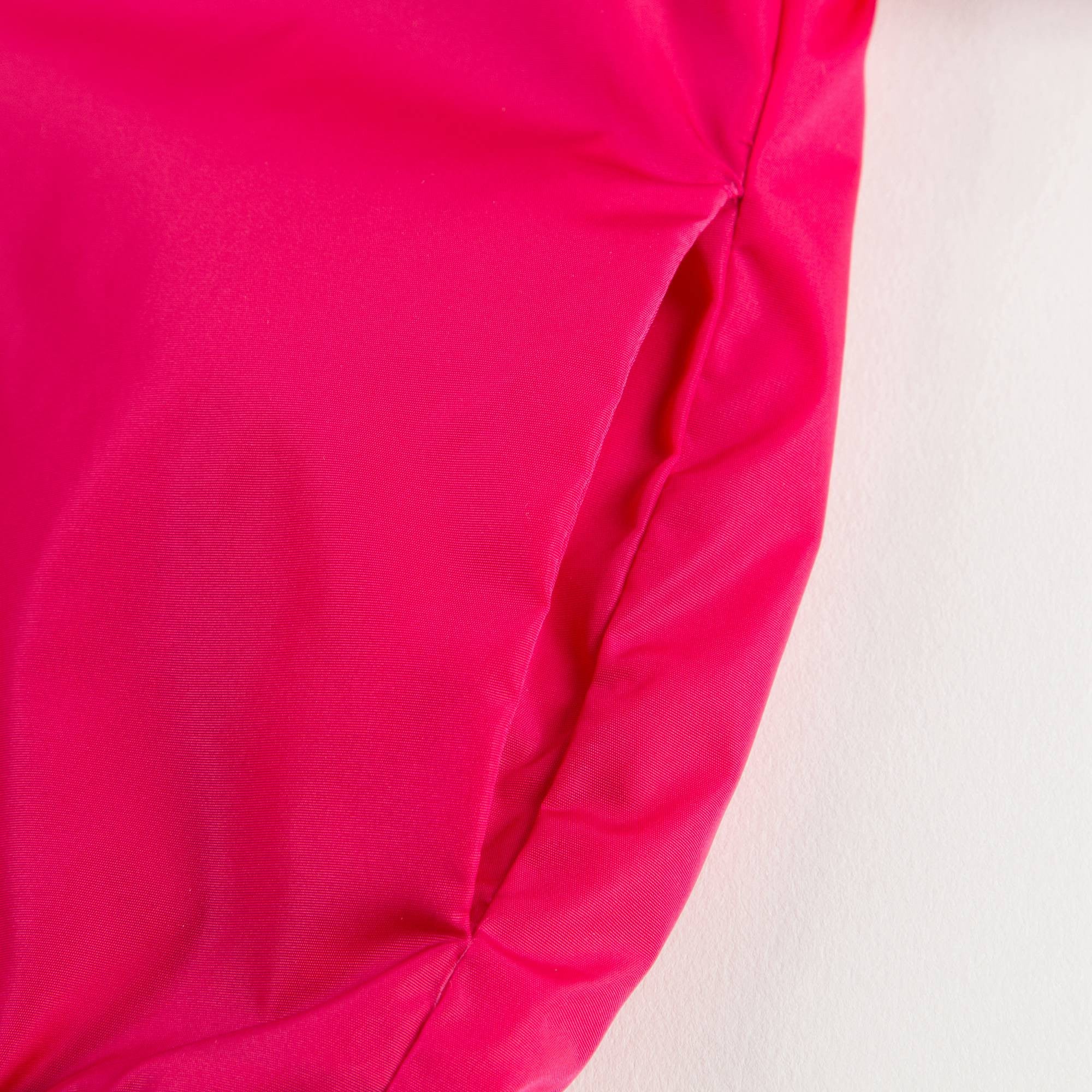 Baby Girls Dark Pink Windbreaker Jacket With Flounces