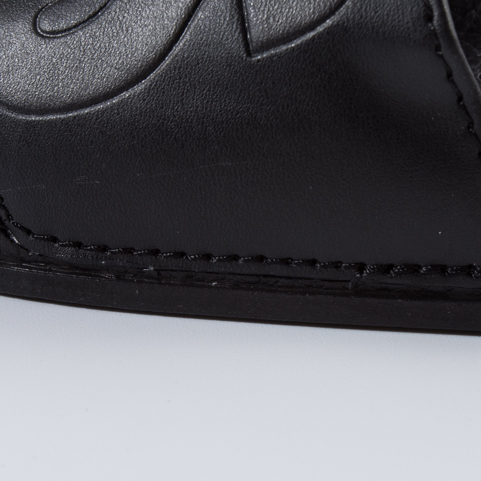 Boys Black Logo Sandals