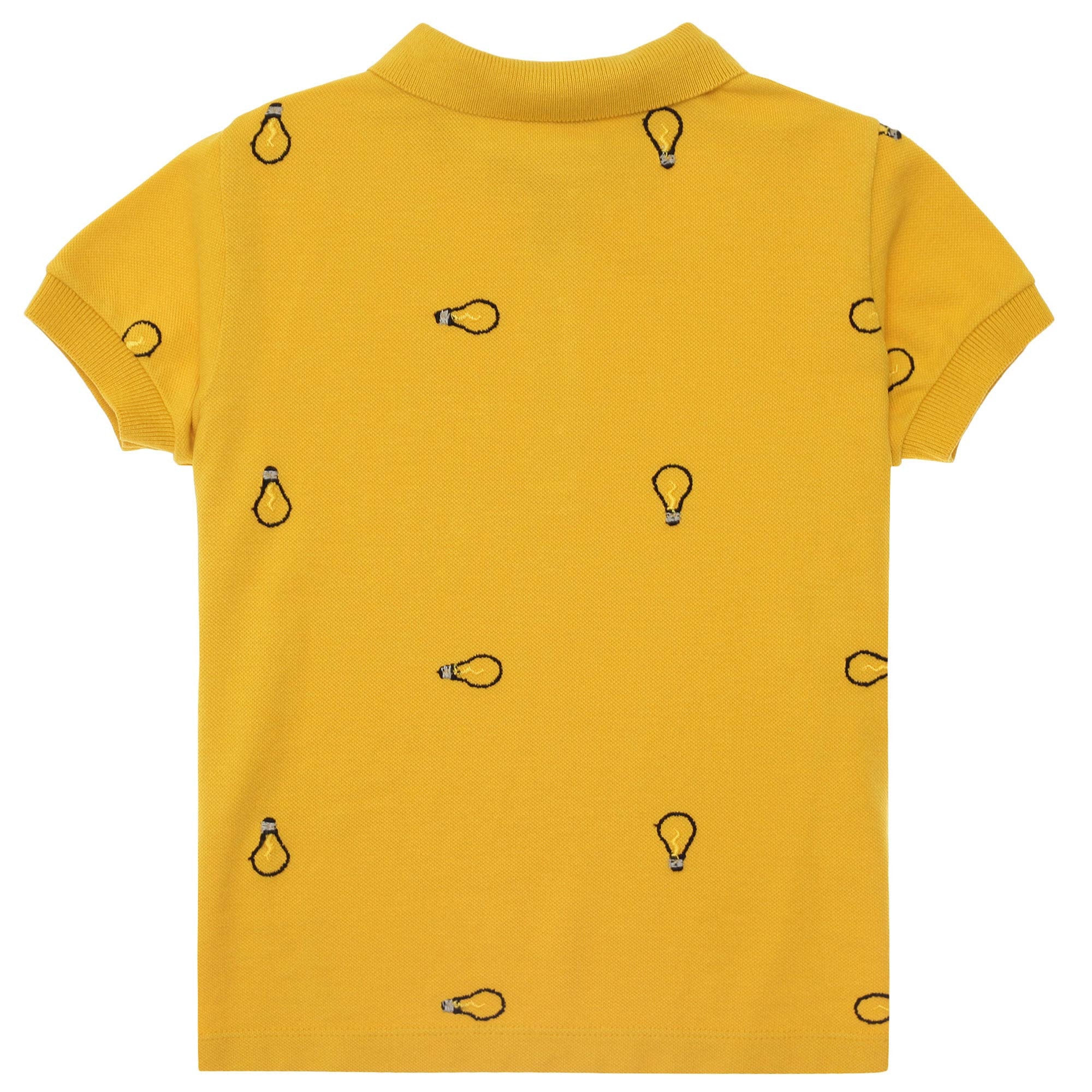 Boys Yellow Lightbulb Printed Polo Shirt - CÉMAROSE | Children's Fashion Store - 3