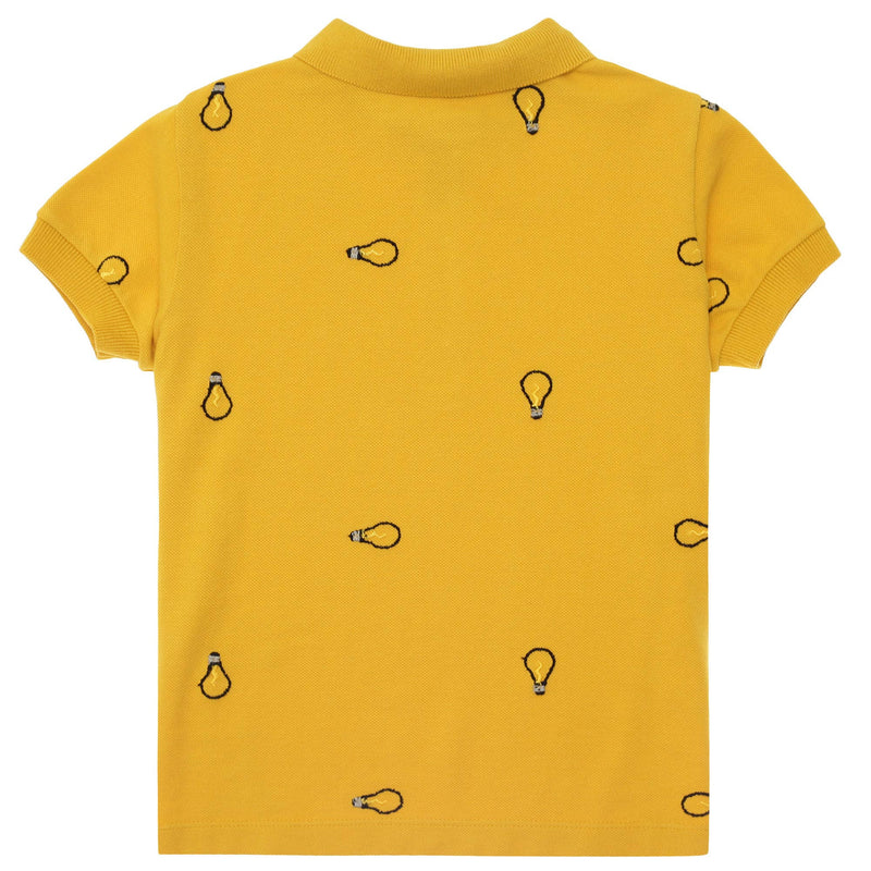 Boys Yellow Lightbulb Printed Polo Shirt - CÉMAROSE | Children's Fashion Store - 3