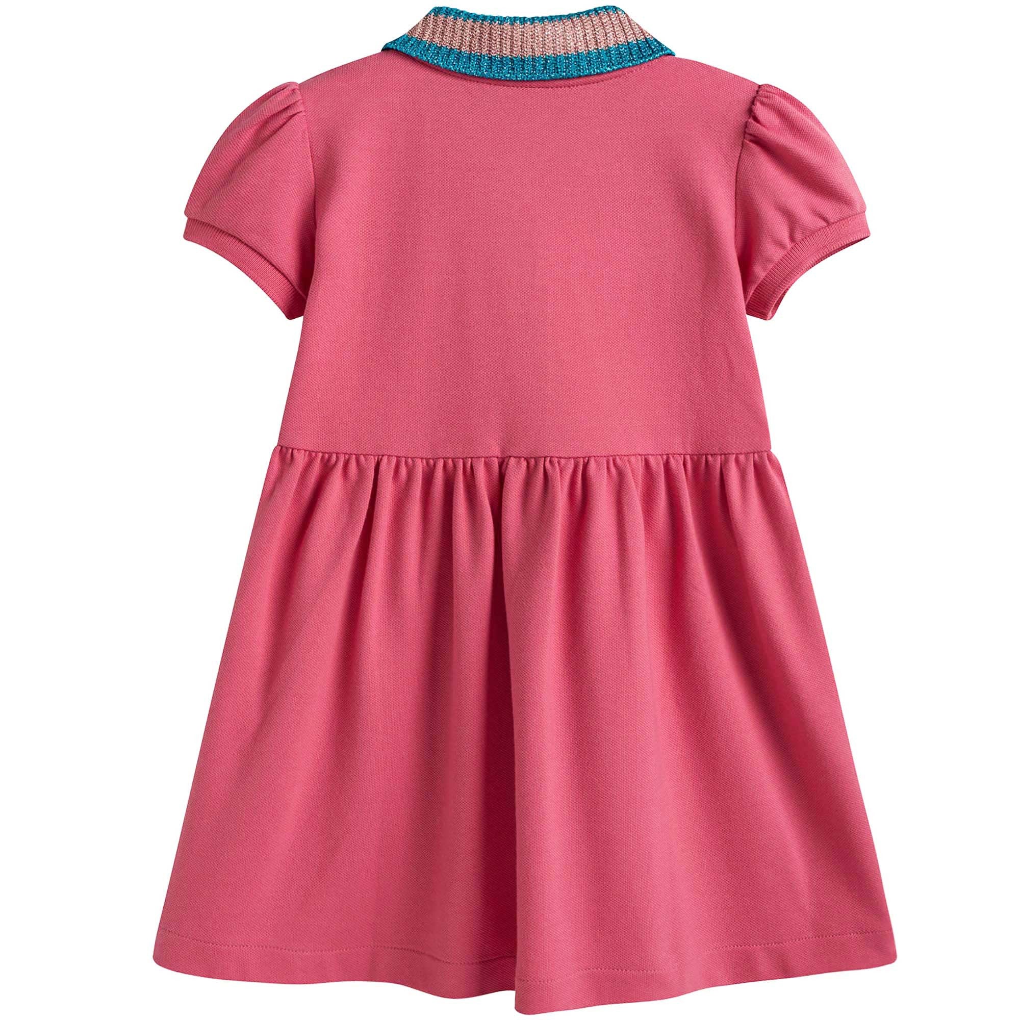 Baby Girls Pink Peter Pan Collar Dress