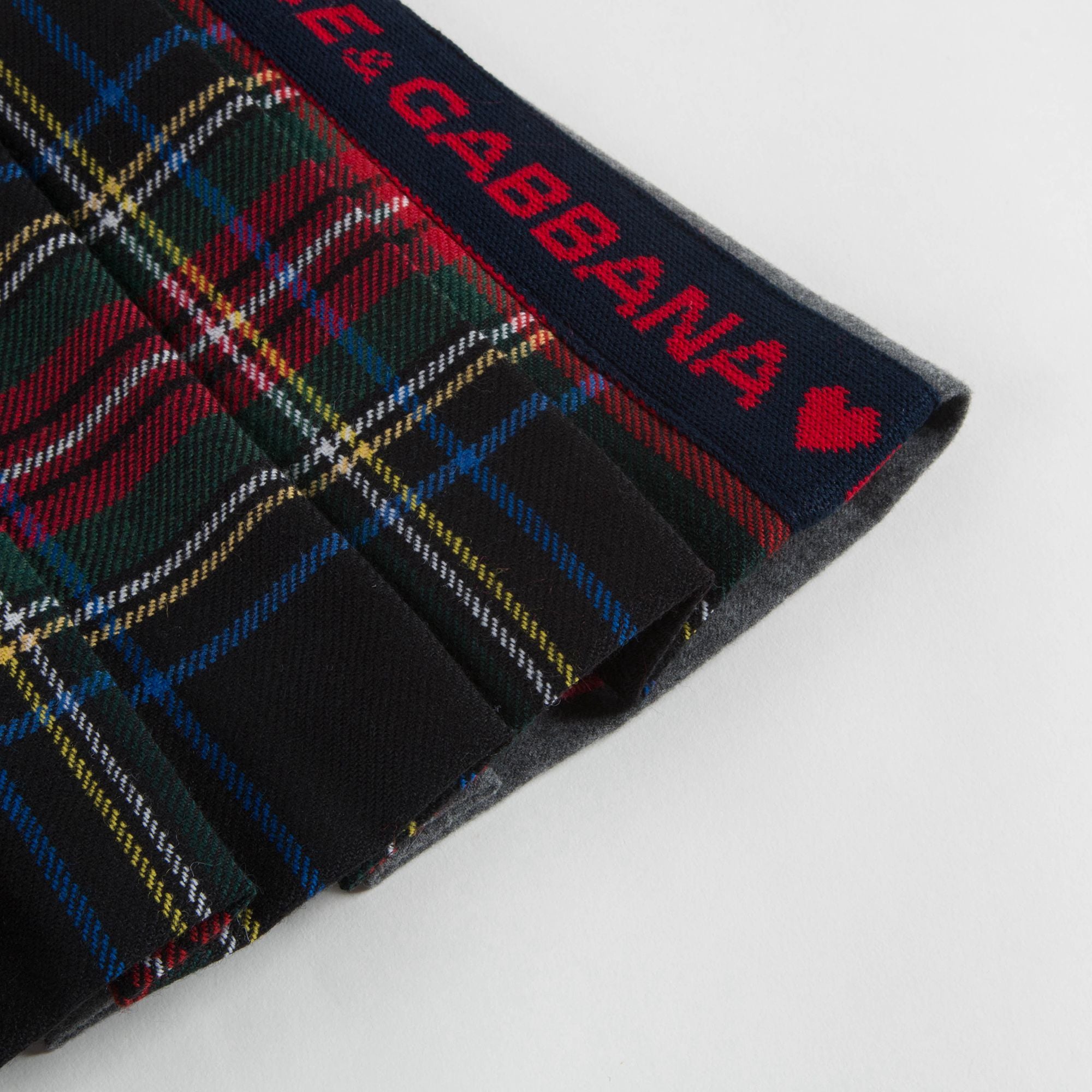 Girls Black & Red Check Skirt