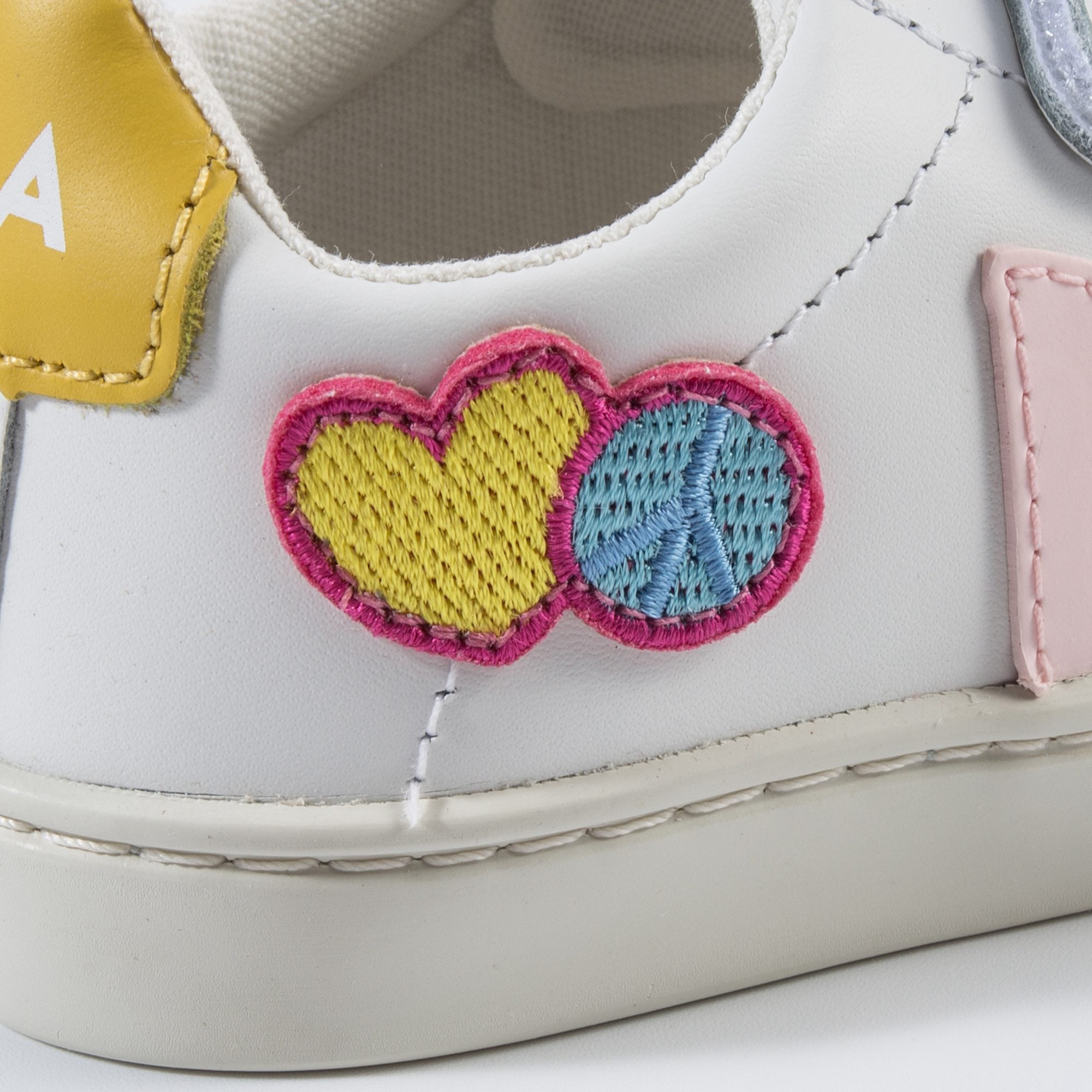 Girls White Leather Shoes
