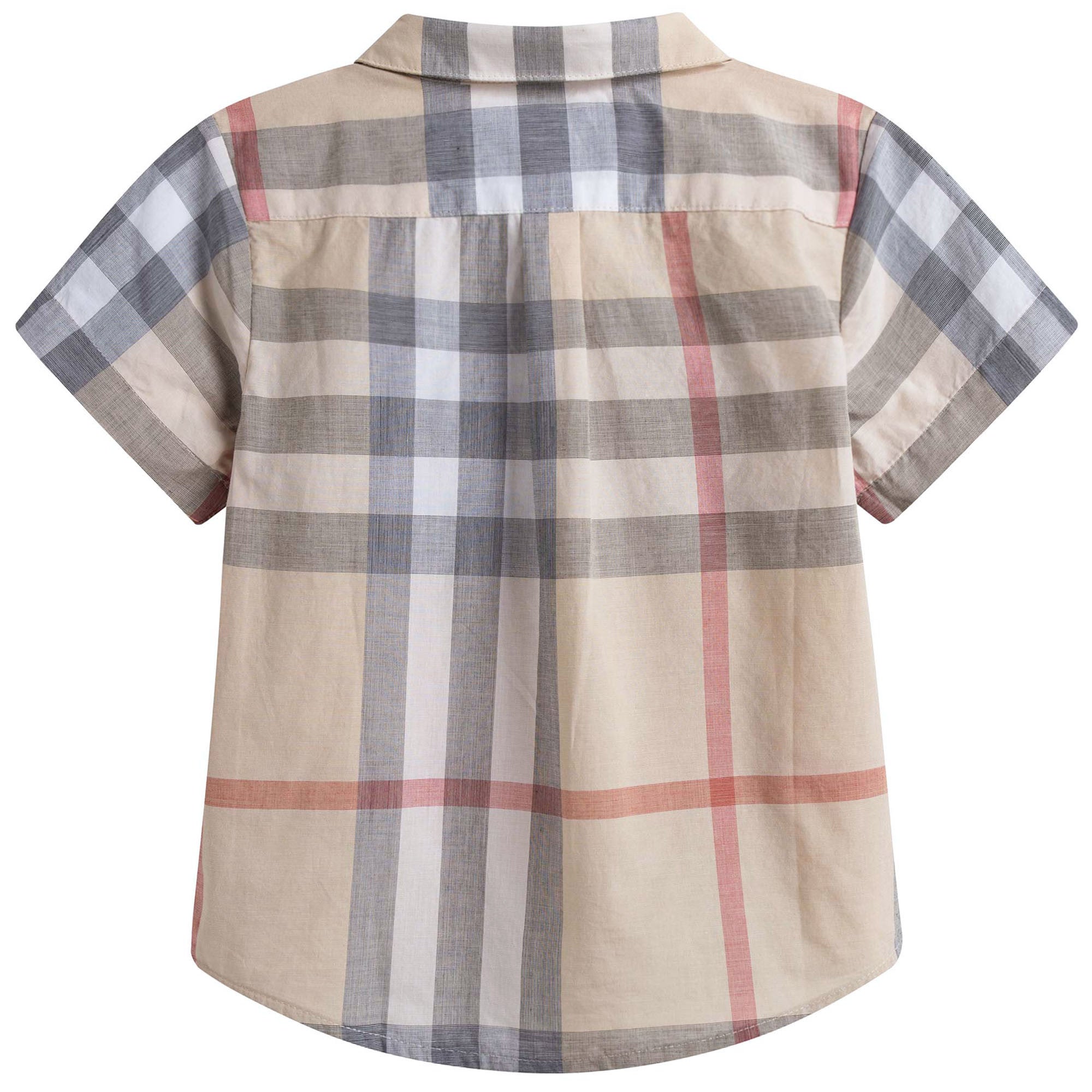 Baby Boys Beige Check Shirt