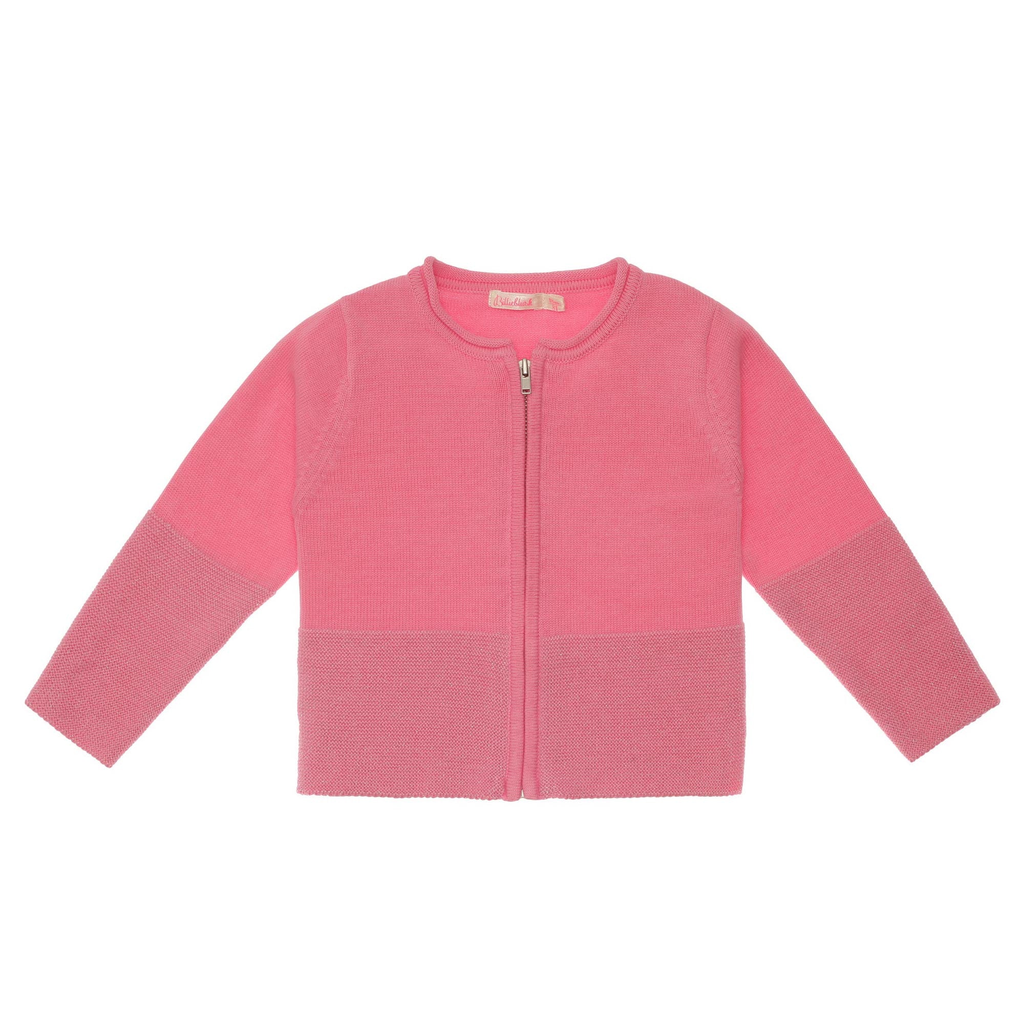 Baby Girls Dark Pink Cotton Cardigan - CÉMAROSE | Children's Fashion Store - 1
