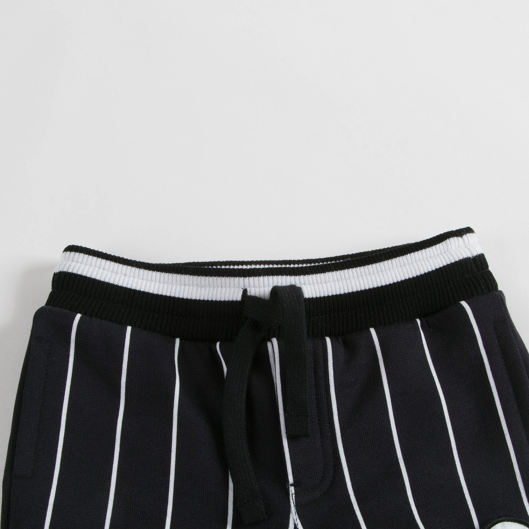 Baby Boys Black Stripes Cotton Trousers