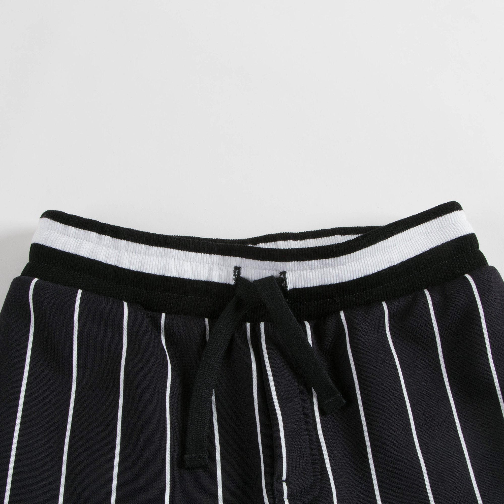 Boys Black Stripes Cotton Trousers