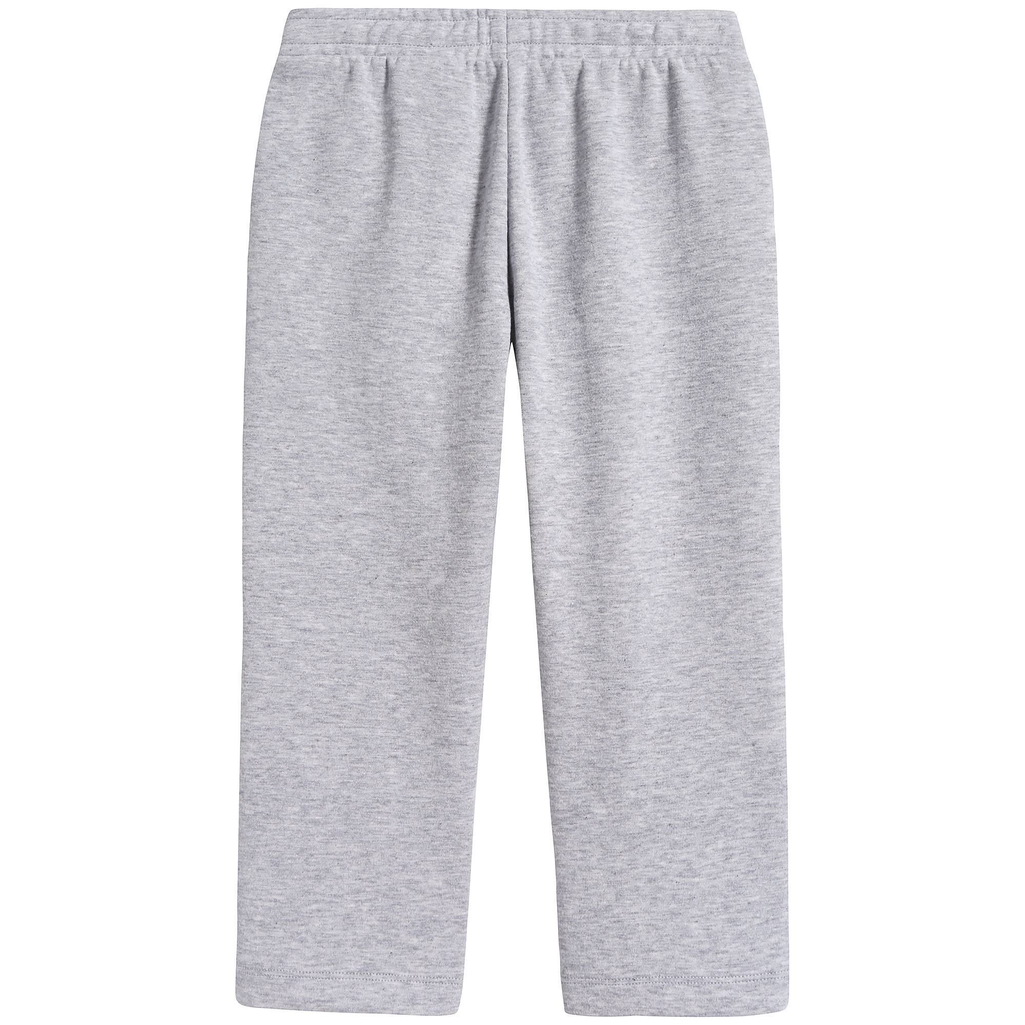 Boys Grey Logo Cotton Trousers