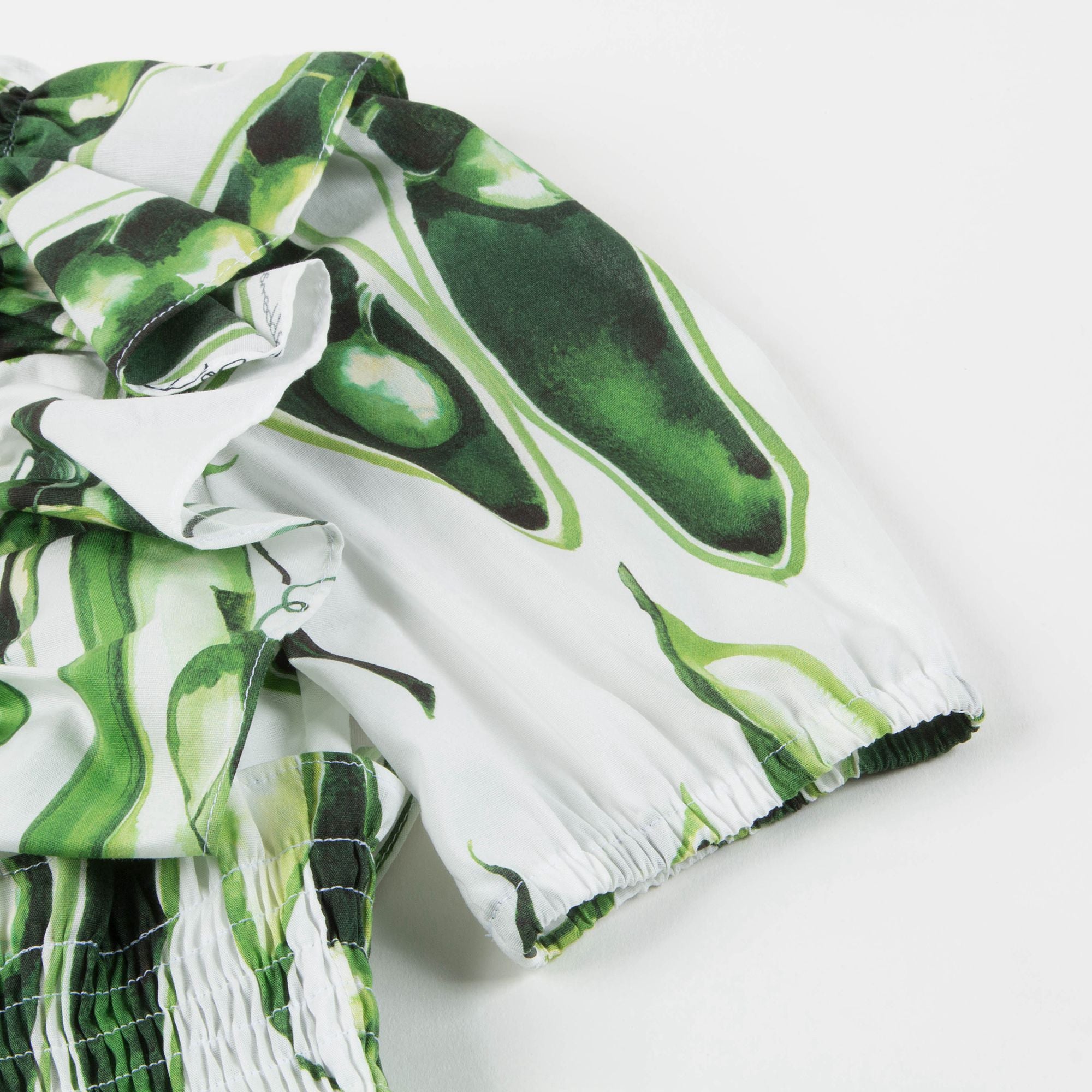 Girls Green 'Piselli' Cotton Playsuit