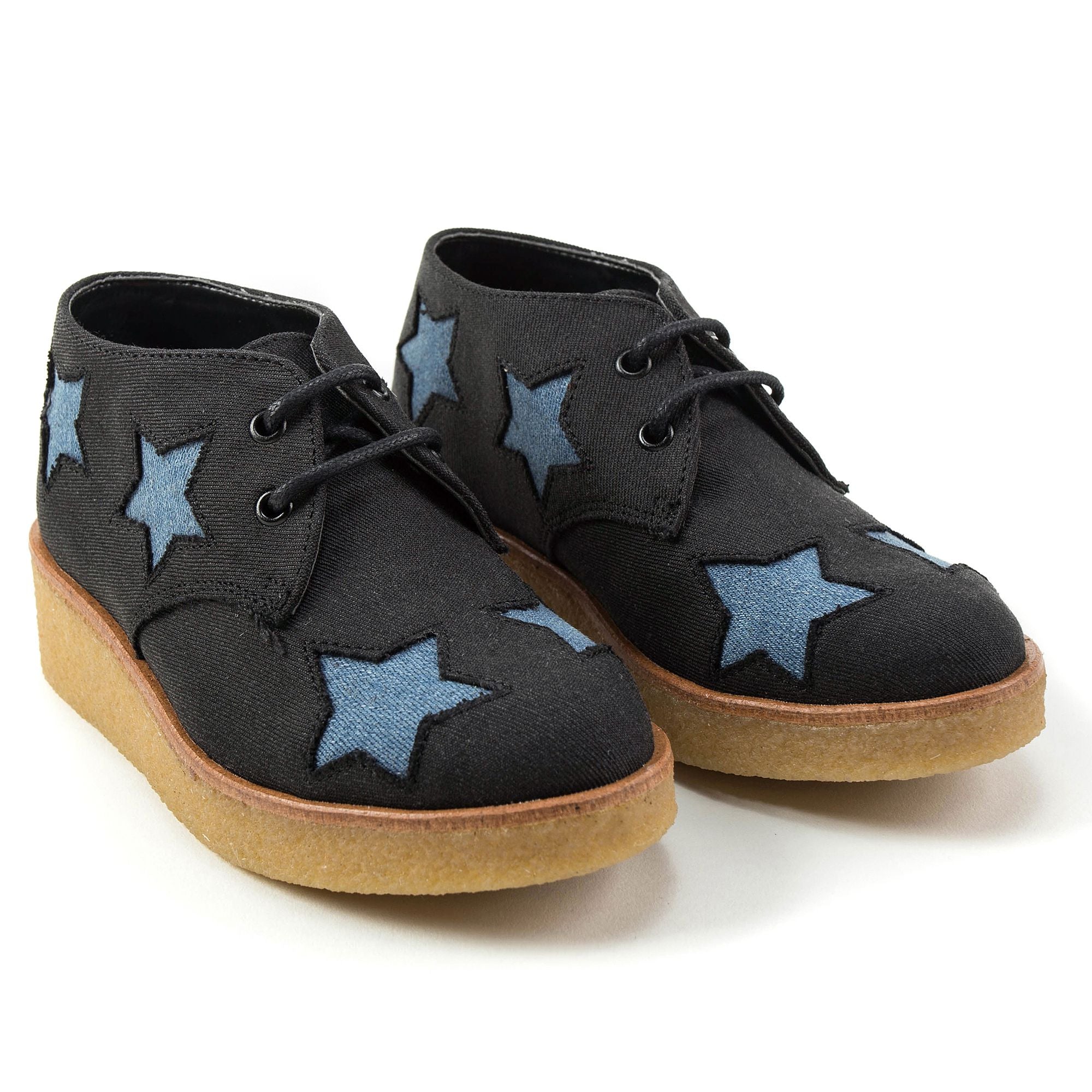 Girls Blue Stars Cotton Shoes