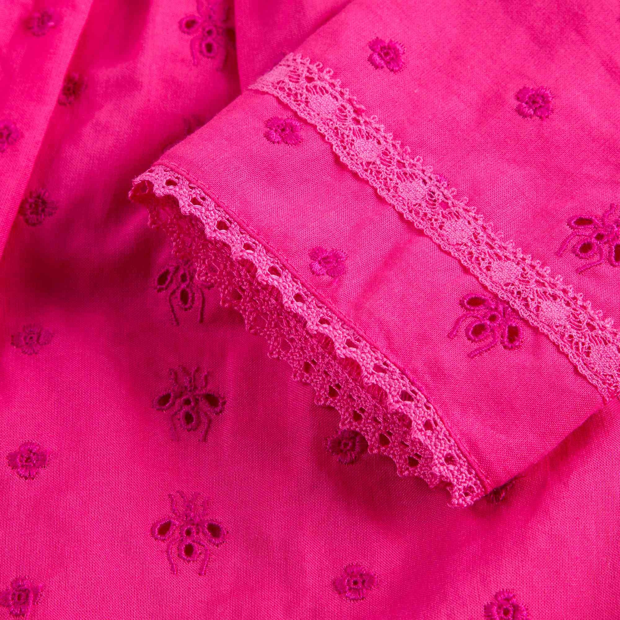 Baby Girls Dark Pink Dress With Flower