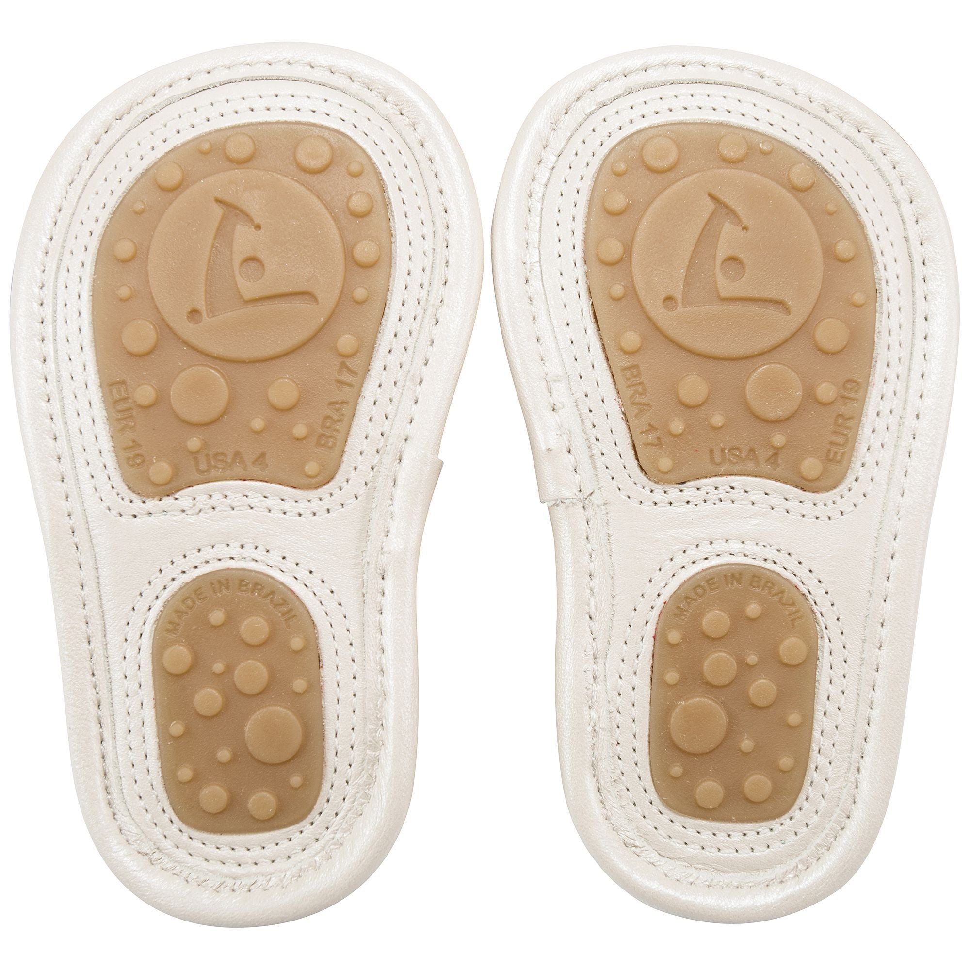 Baby Girls Antique White Leather Sandal
