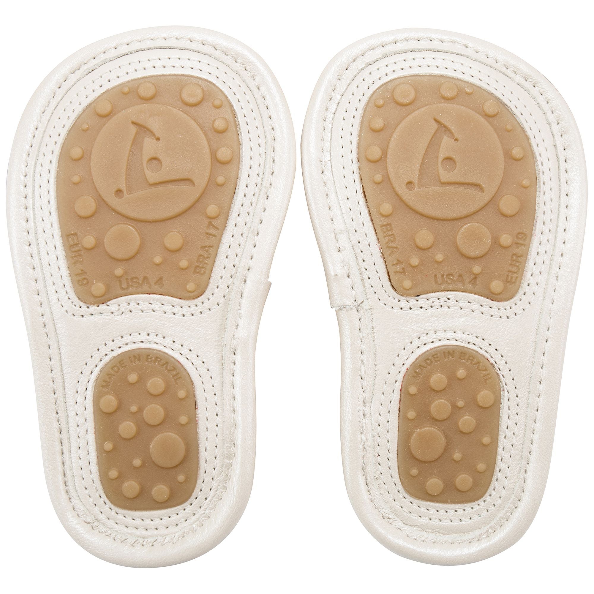 Baby Girls Antique White Leather Sandal