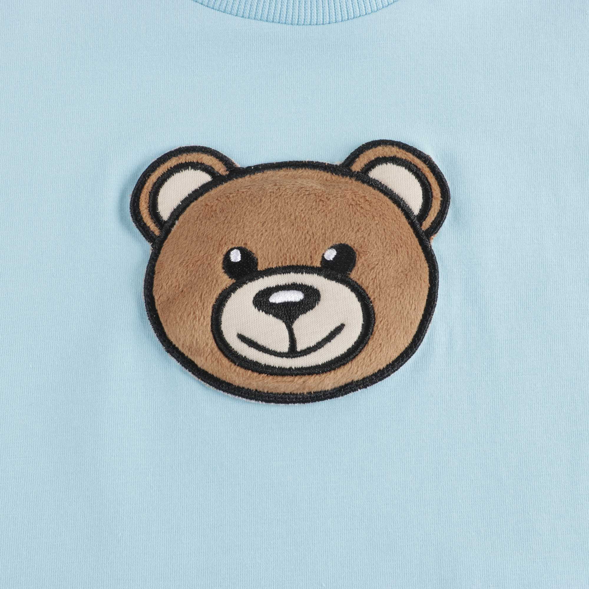 Baby Boys & Girls Blue Cotton T-Shirt