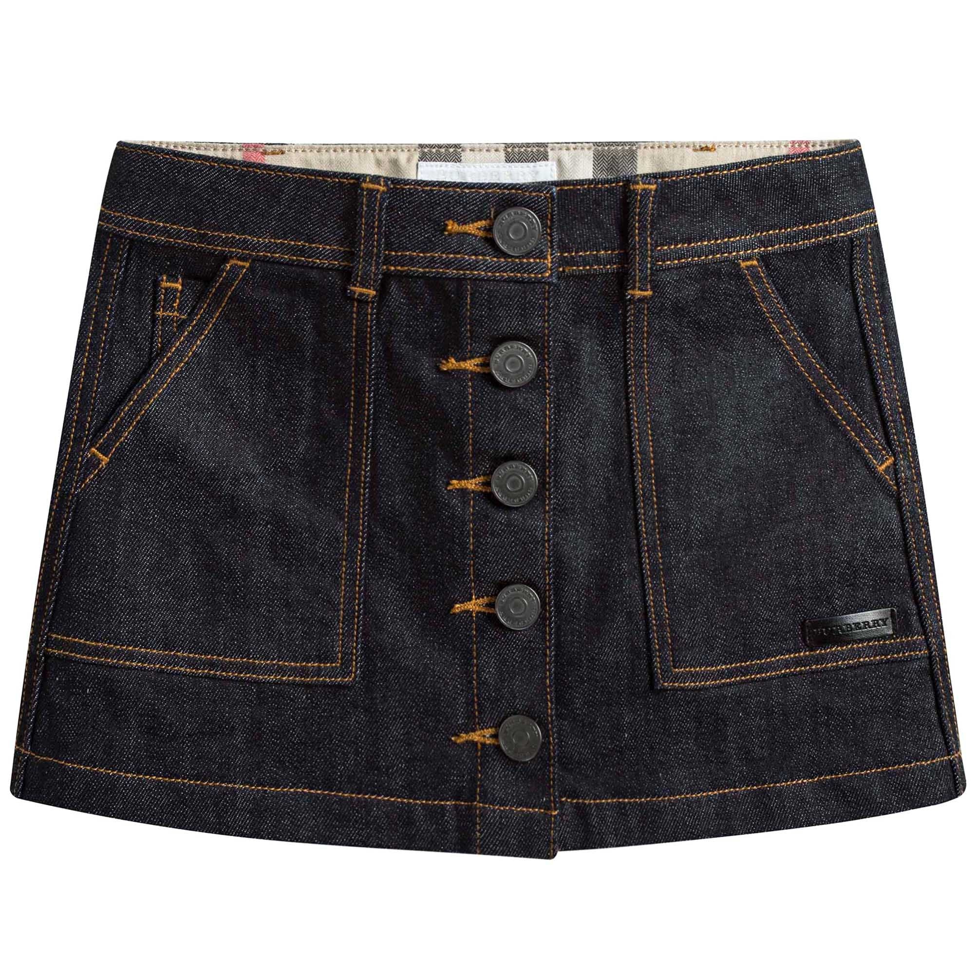 Girls Dark Blue Jean Skirt