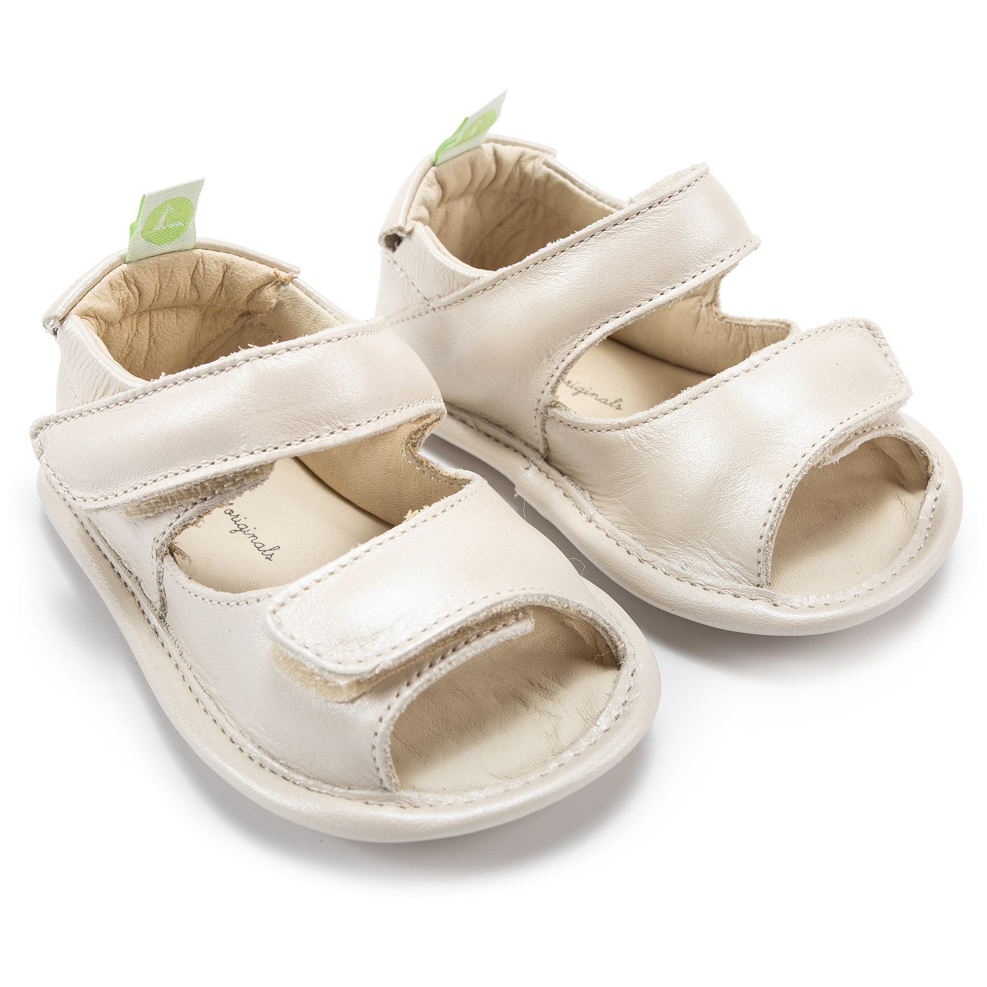 Baby Girls Antique White Leather Sandal