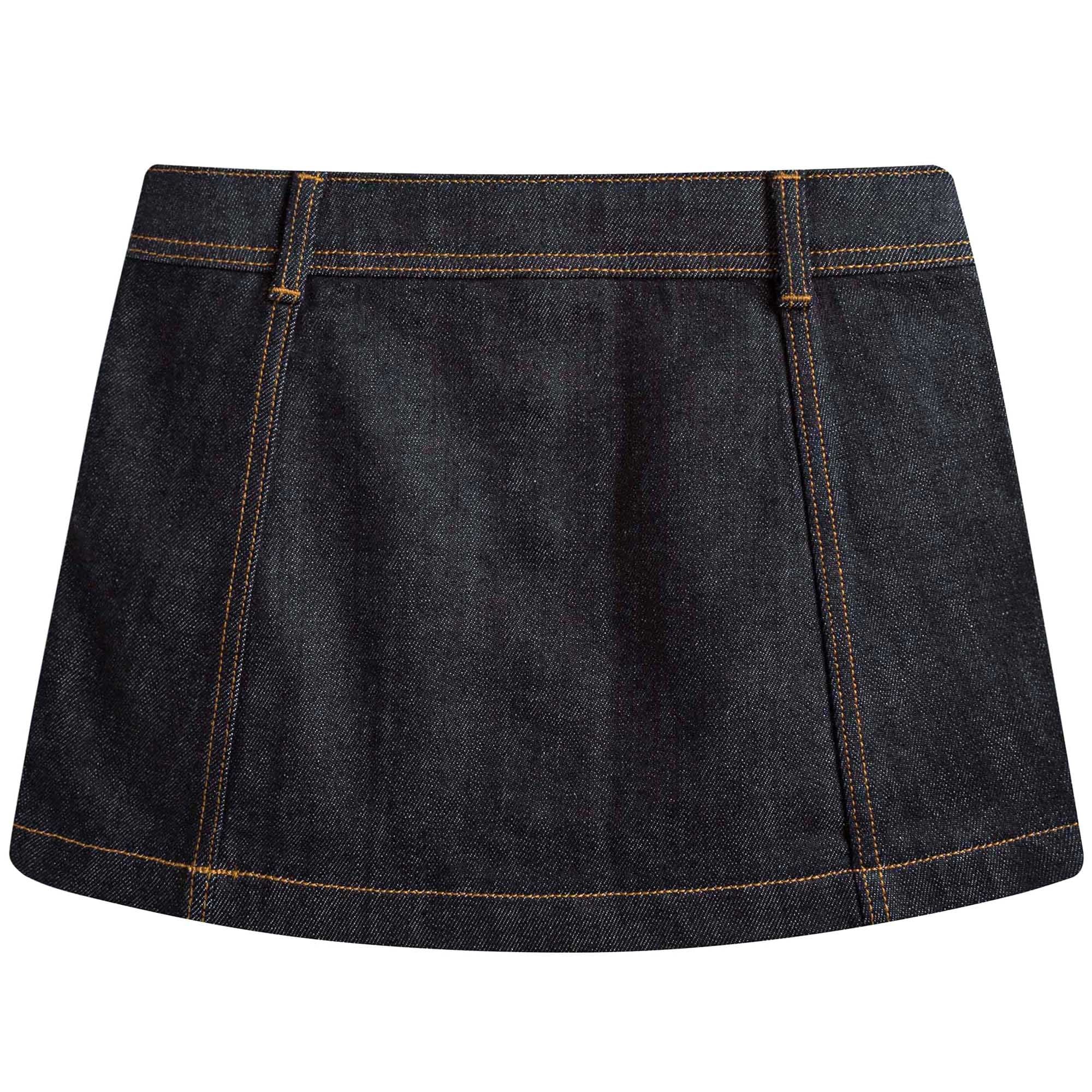 Girls Dark Blue Jean Skirt