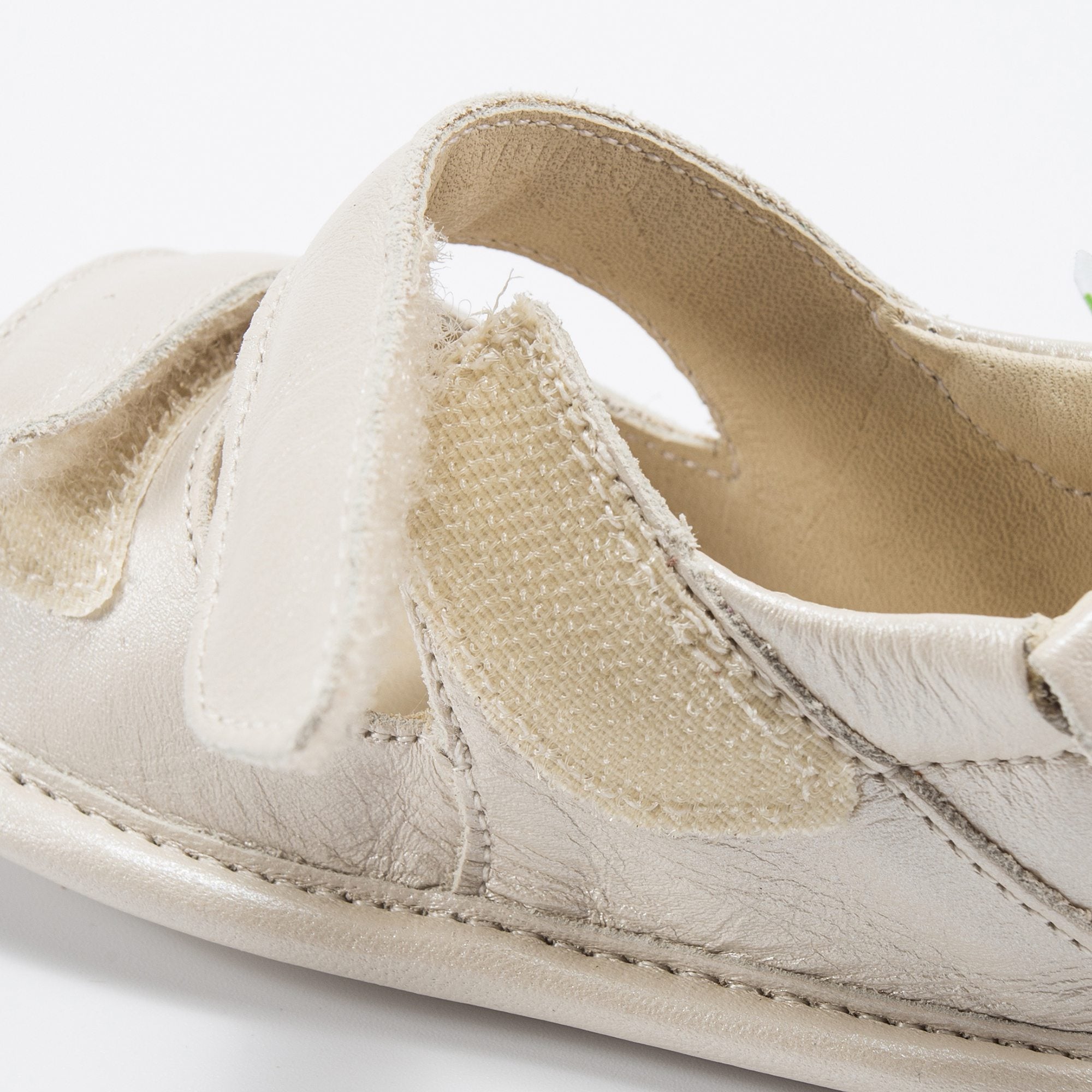 Baby Girls Antique White Leather Sandal