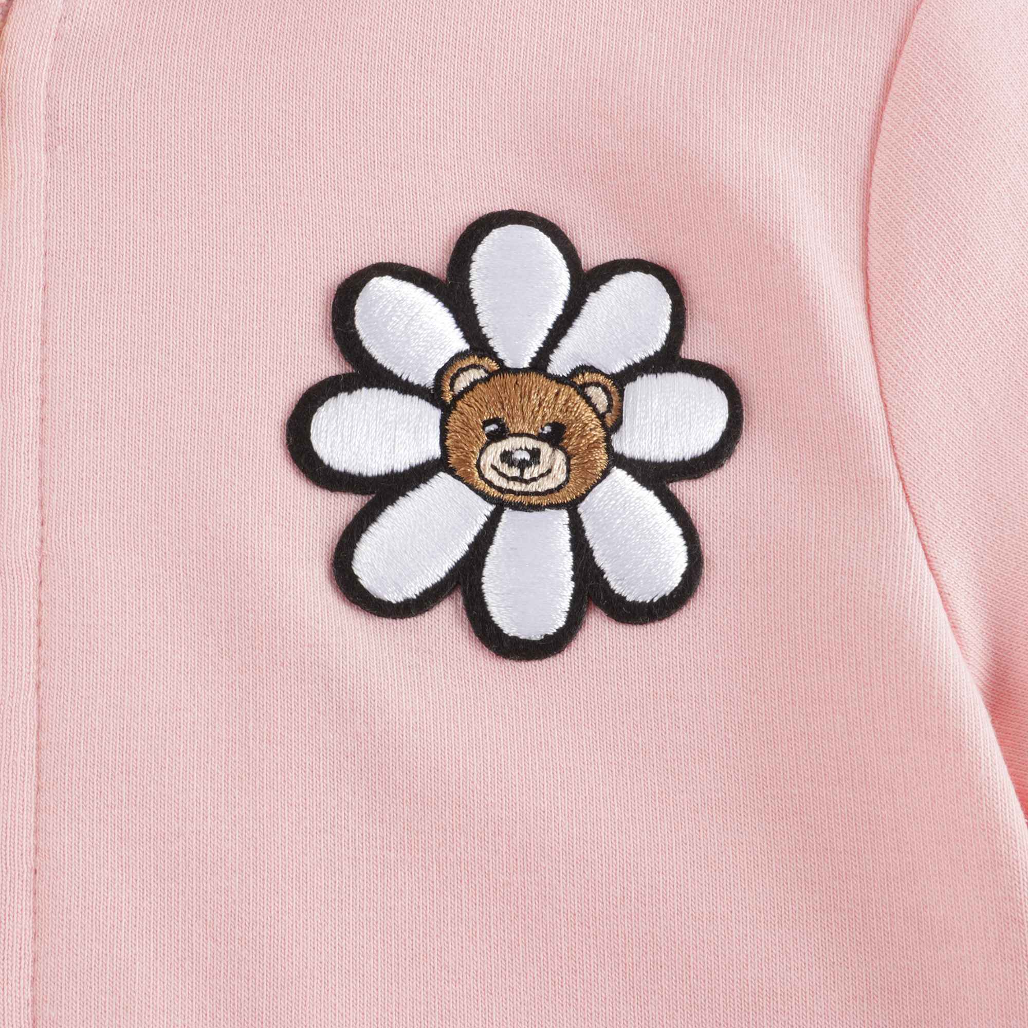 Baby Girls Pink Logo Cotton Hoodie