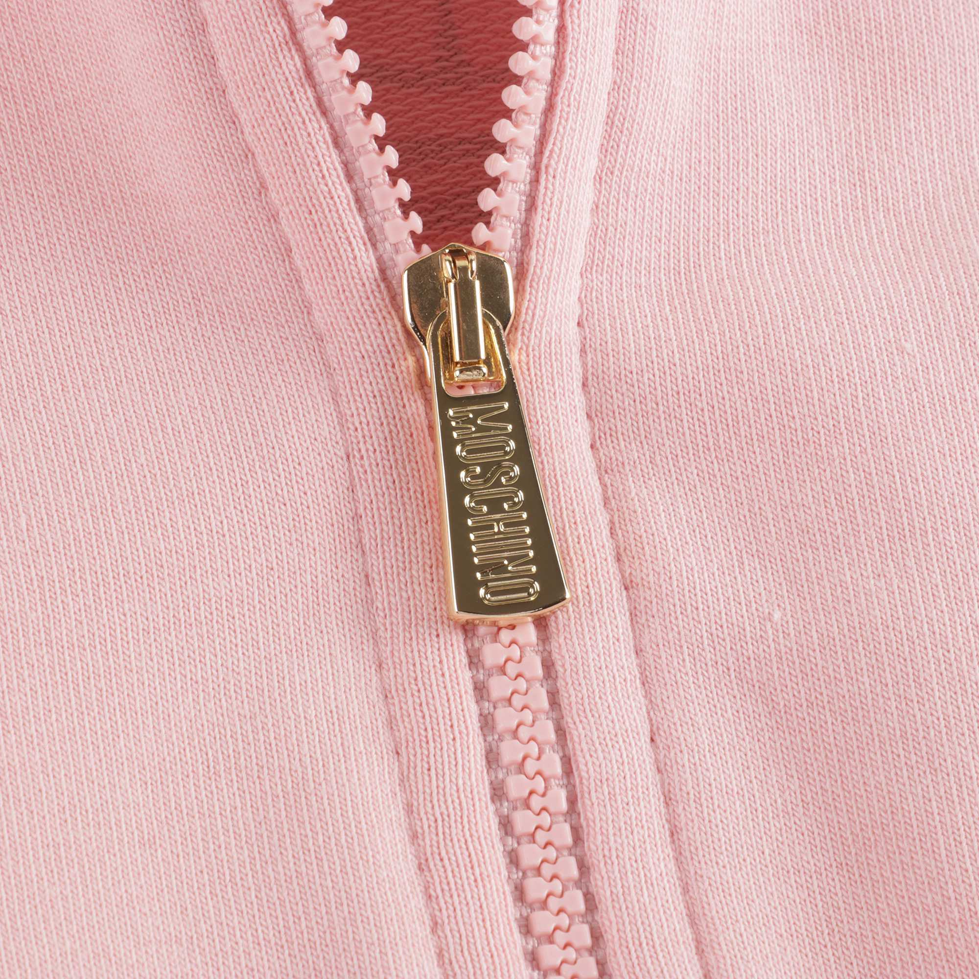 Baby Girls Pink Logo Cotton Hoodie