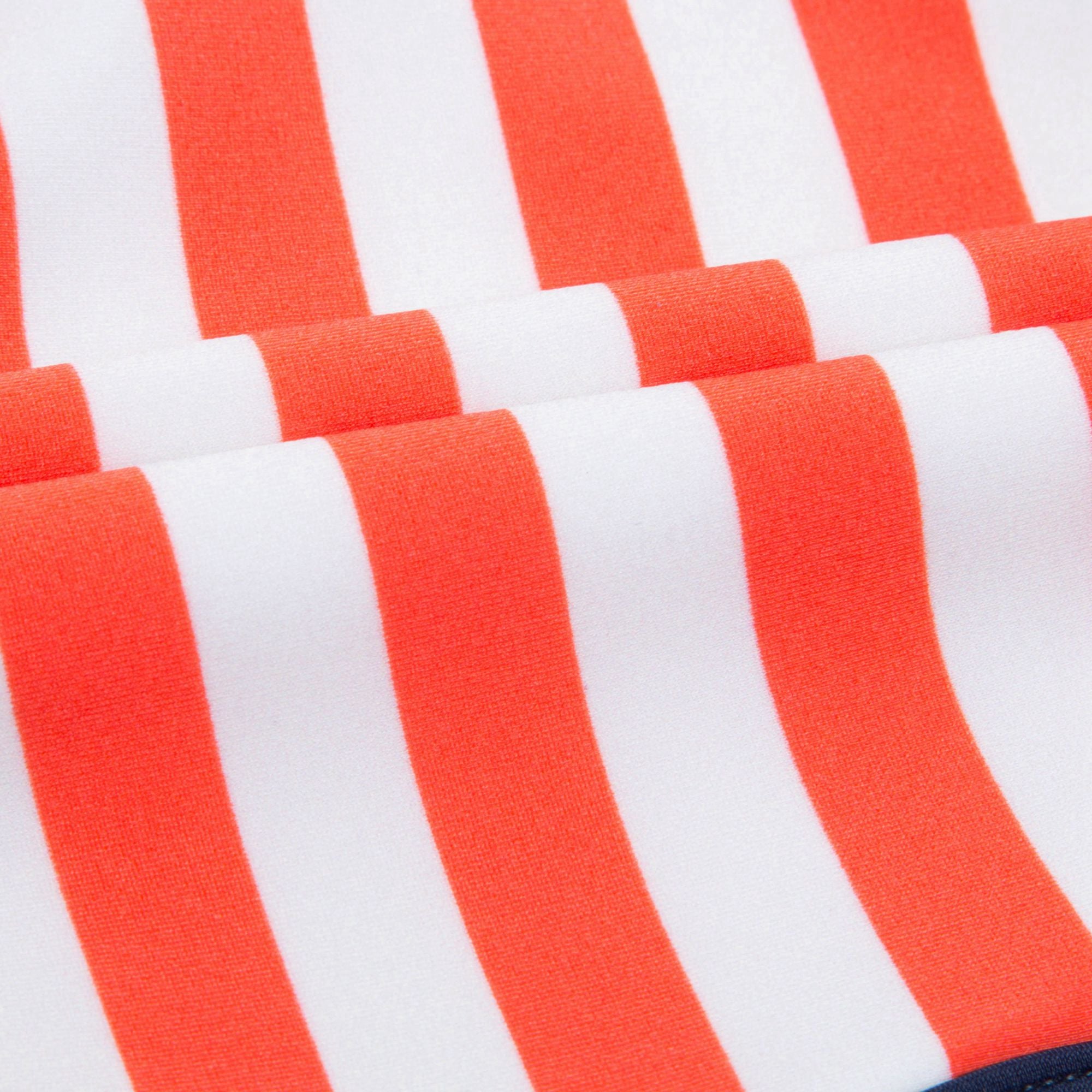 Girls Carmine Striped Polyamide Swimwear