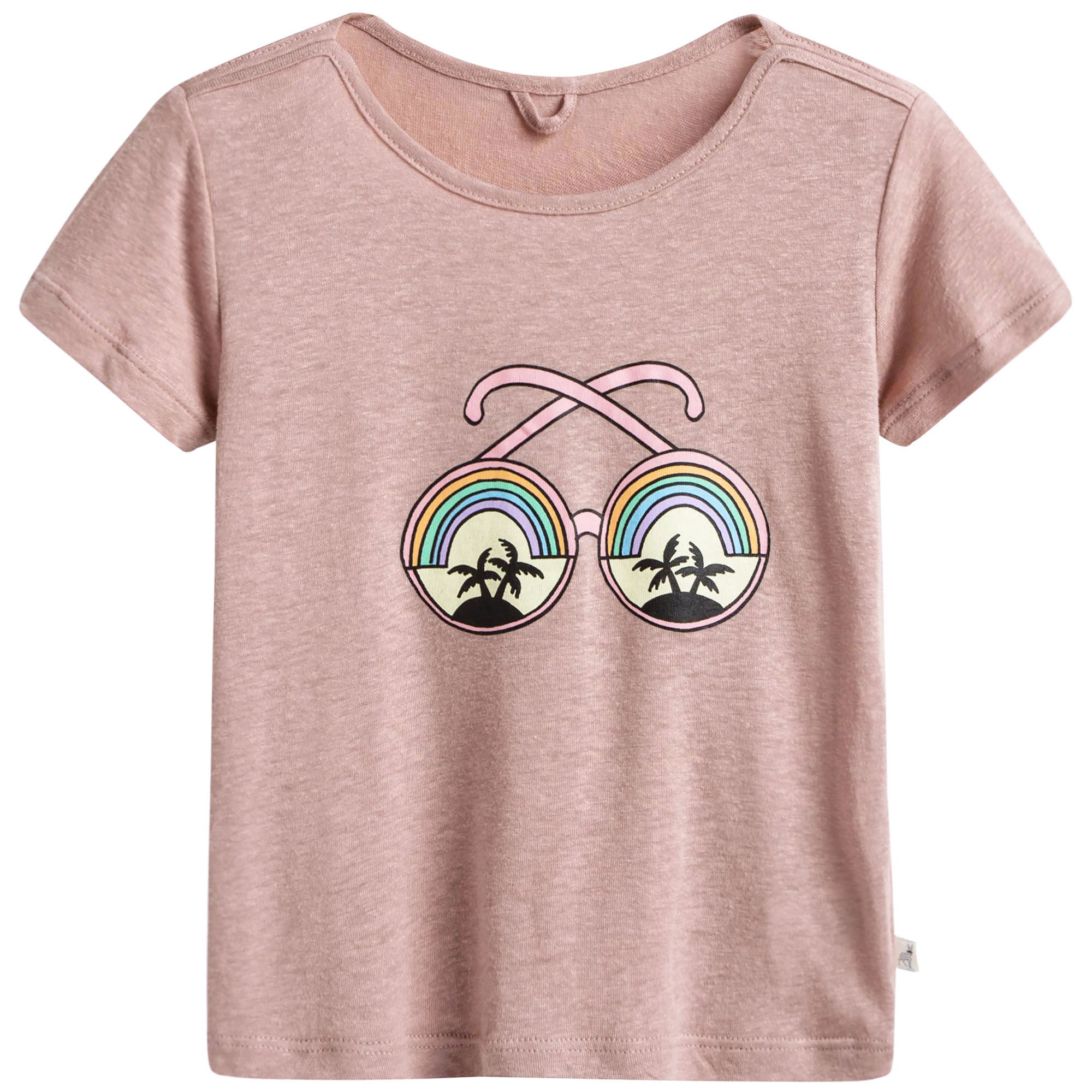 Girls Pink Sunglasses Print Chuckle T-shirt
