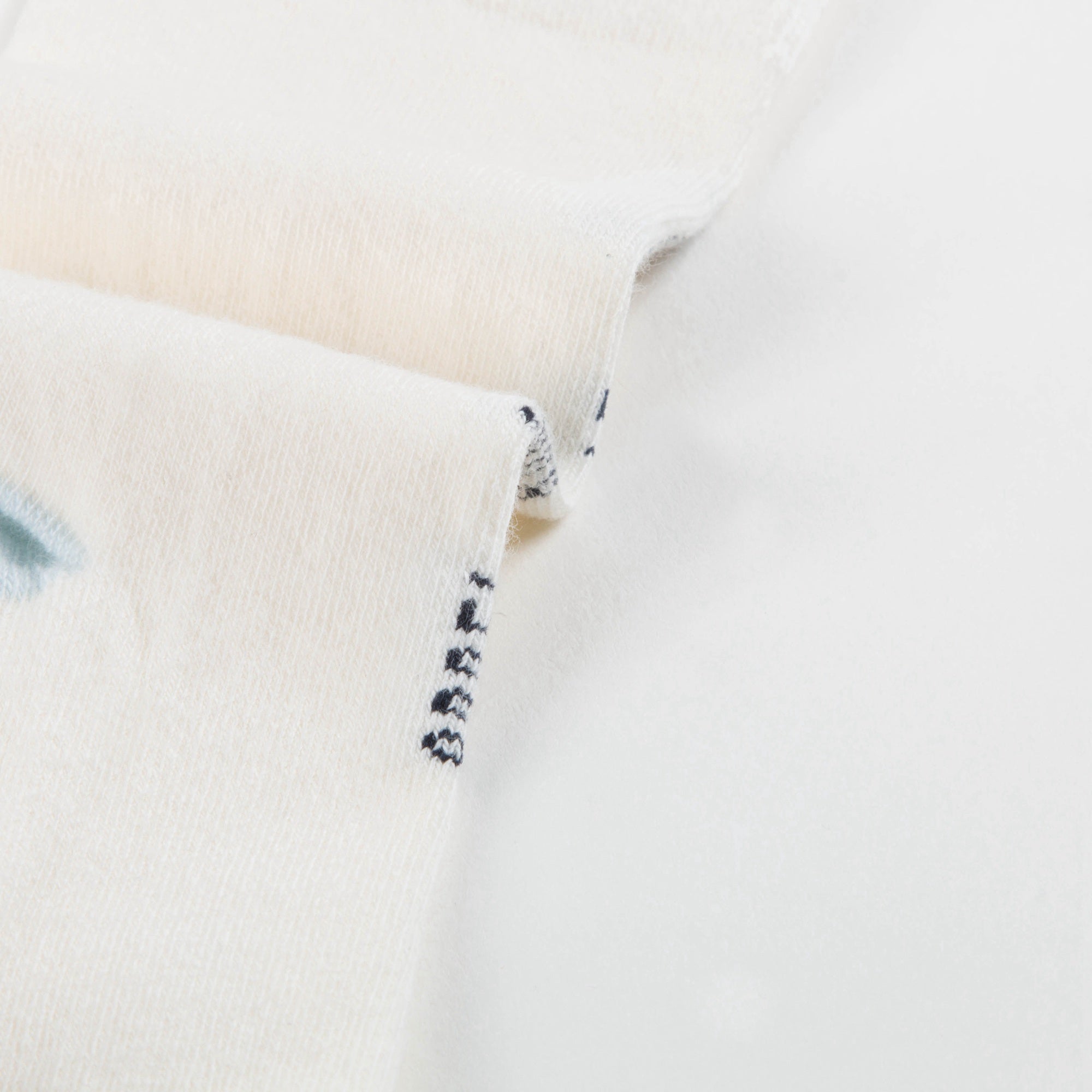 Girls White & Light Blue Cotton Socks